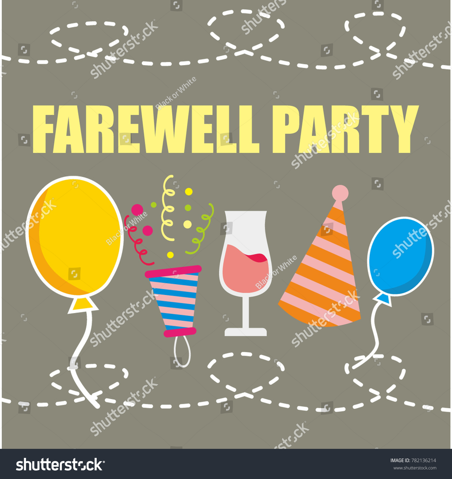 Vektor Stok Farewell Party Illustration Vector (Tanpa Royalti