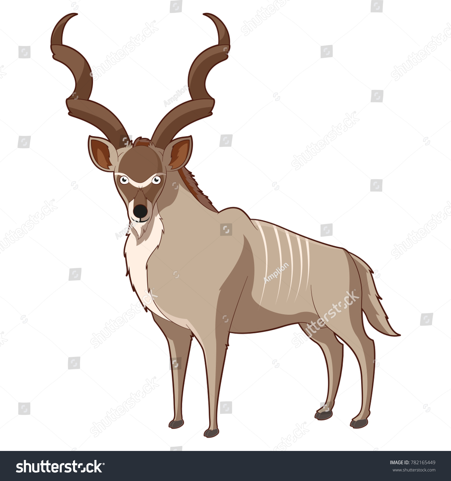 Cartoon Smiling Kudu Stock Illustration 782165449 | Shutterstock