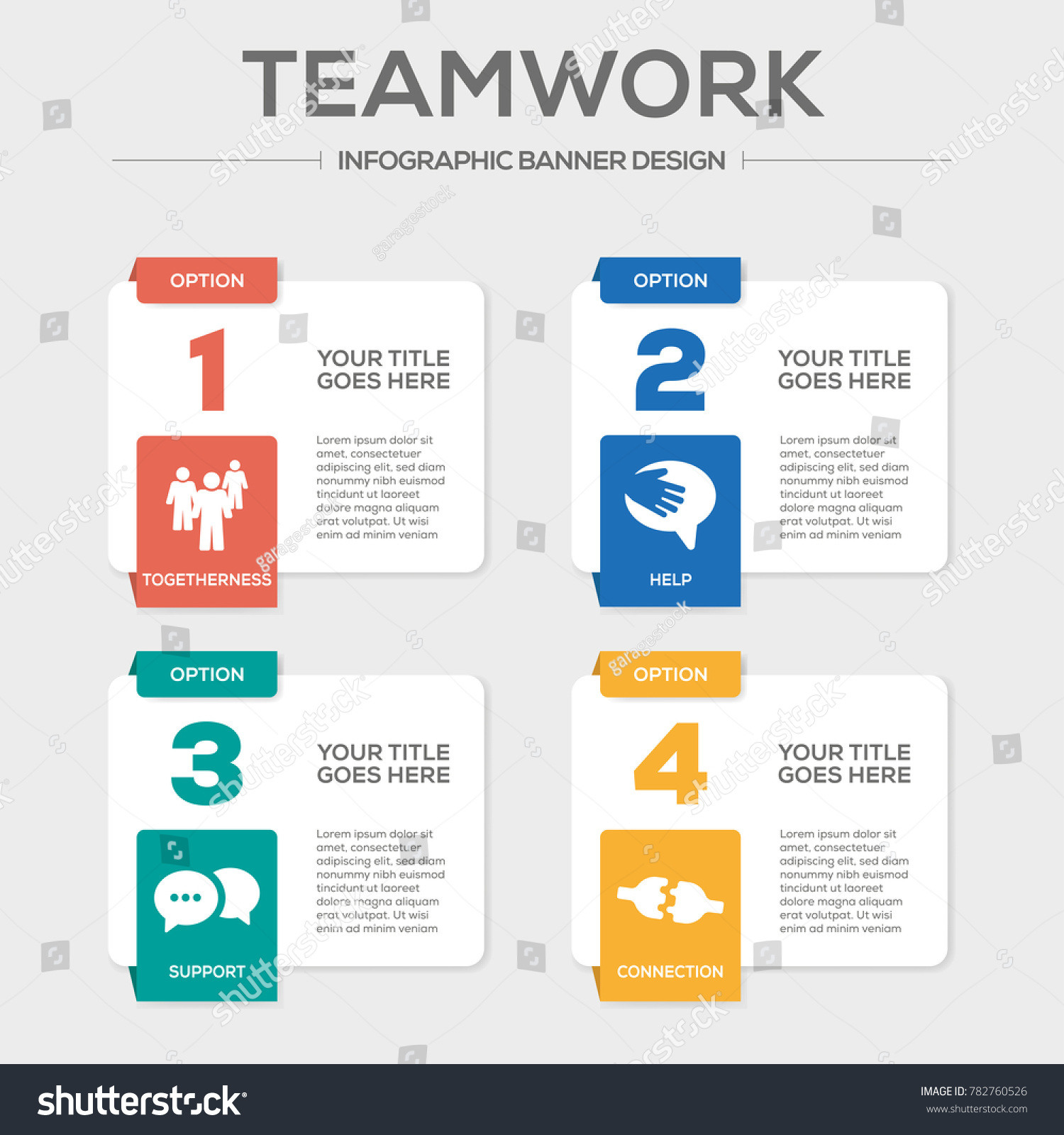 Teamwork Infographic Concept Stock Vector (Royalty Free) 782760526 ...