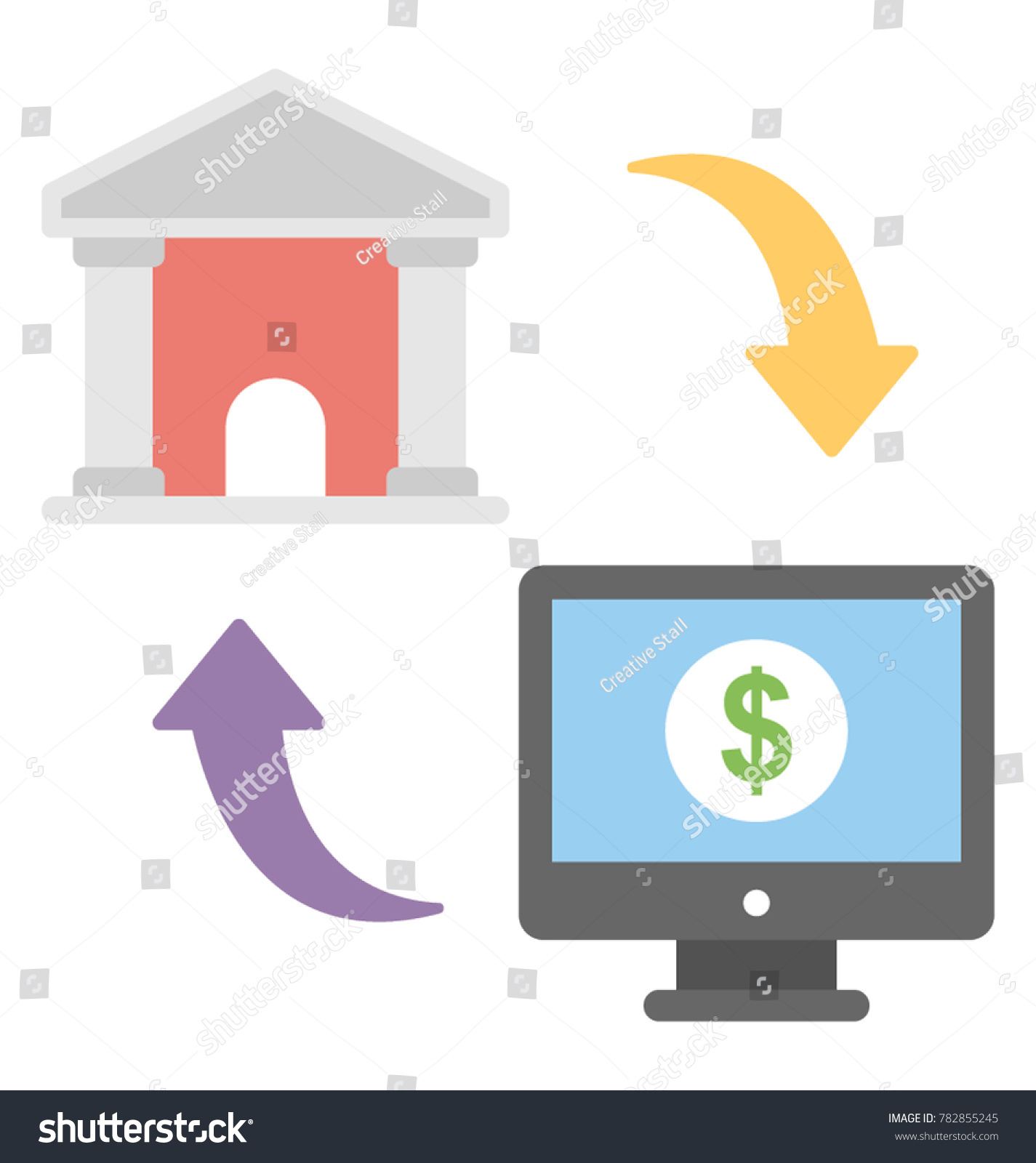 Ebanking Vector Icon Stock Vector (royalty Free) 782855245 