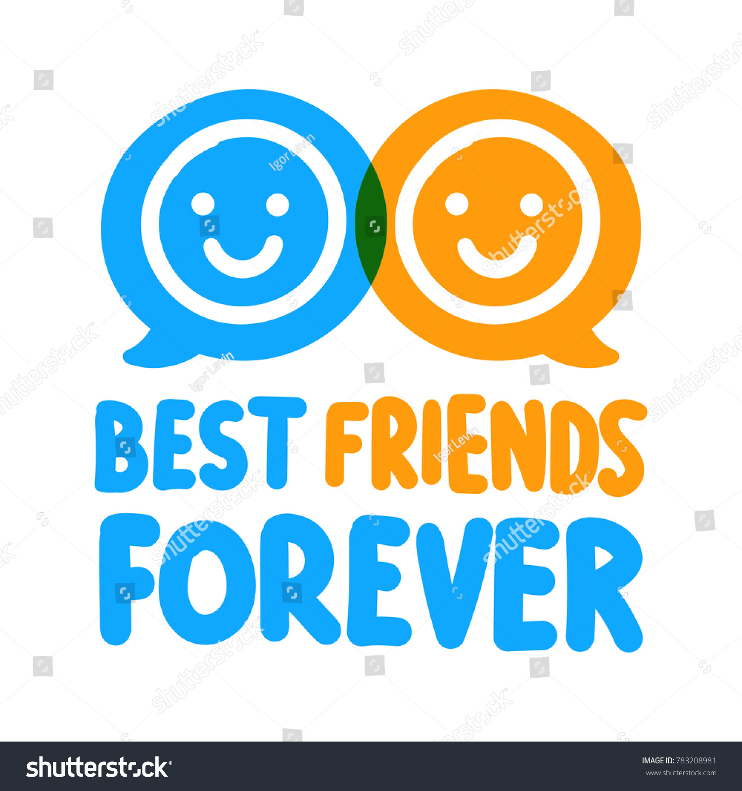 Best Friends Forever Vector Poster Banner Stock Vector (Royalty Free ...