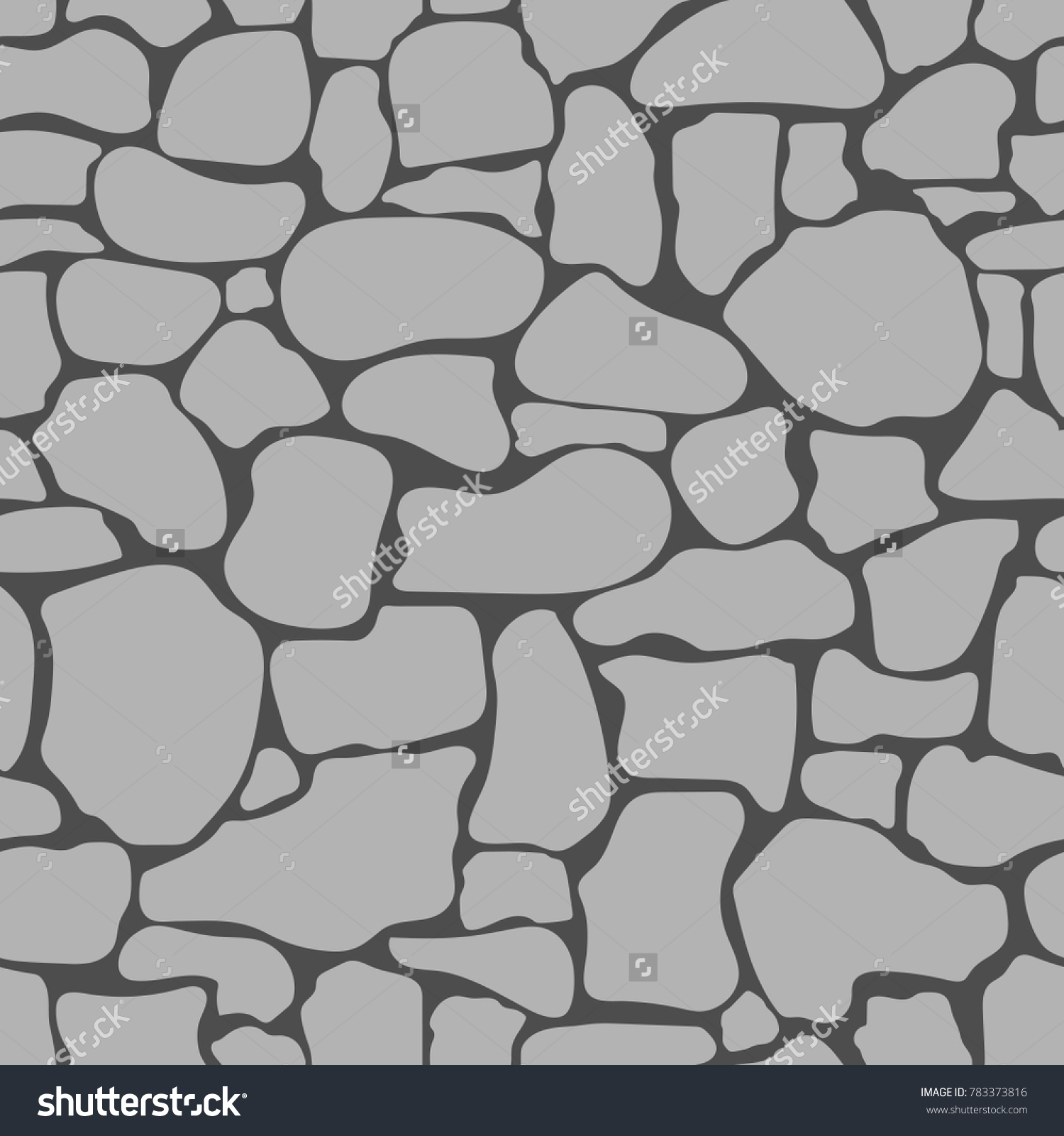 Rock Gray Stone Wall Seamless Texture Stock Vector (Royalty Free ...