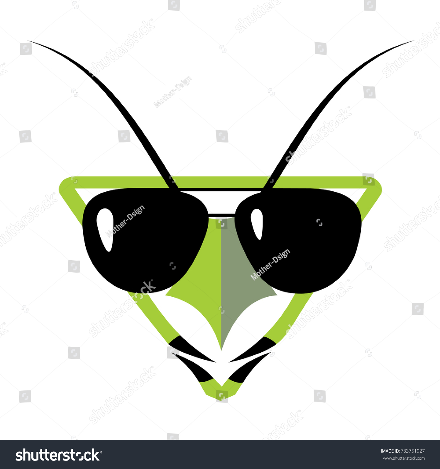 praying mantis face drawing