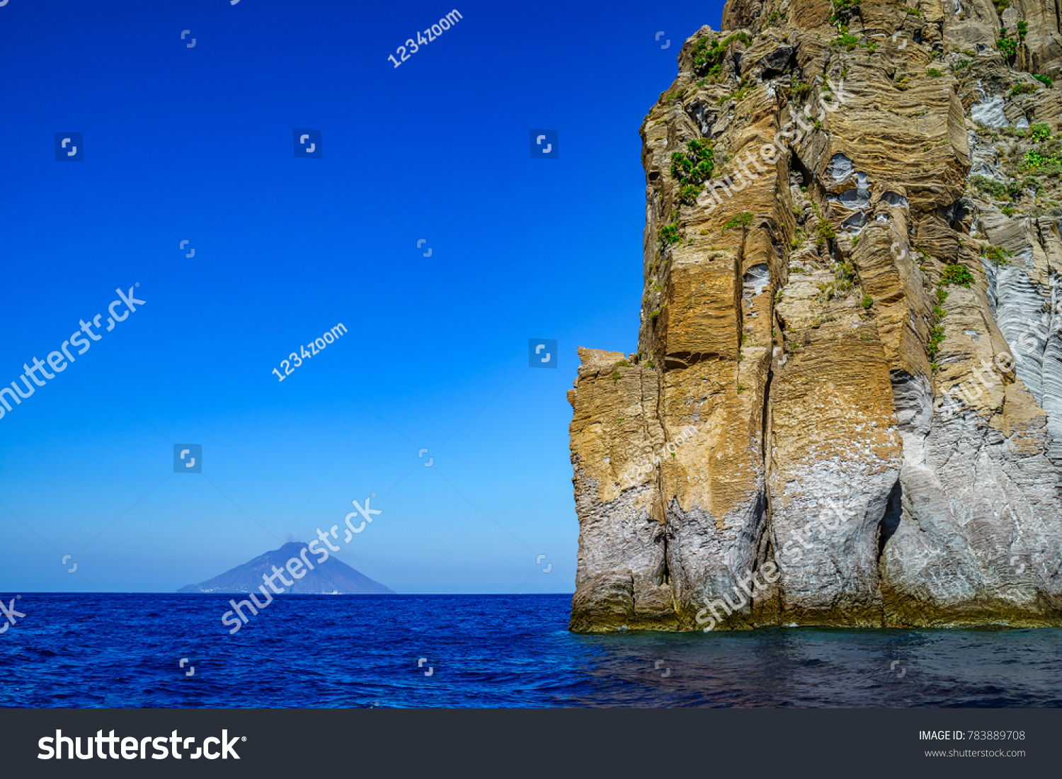 Eolian Island Landscape Rocks Close Stromboli Stock Photo 783889708 ...