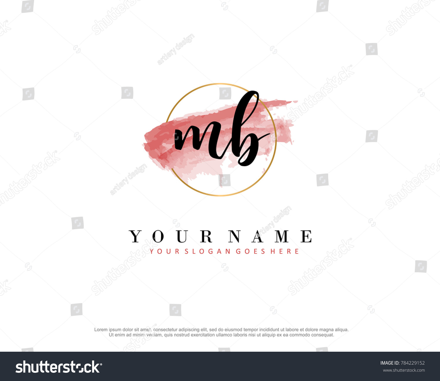 M B Initial Water Color Logo Stock Vector (Royalty Free) 784229152 ...