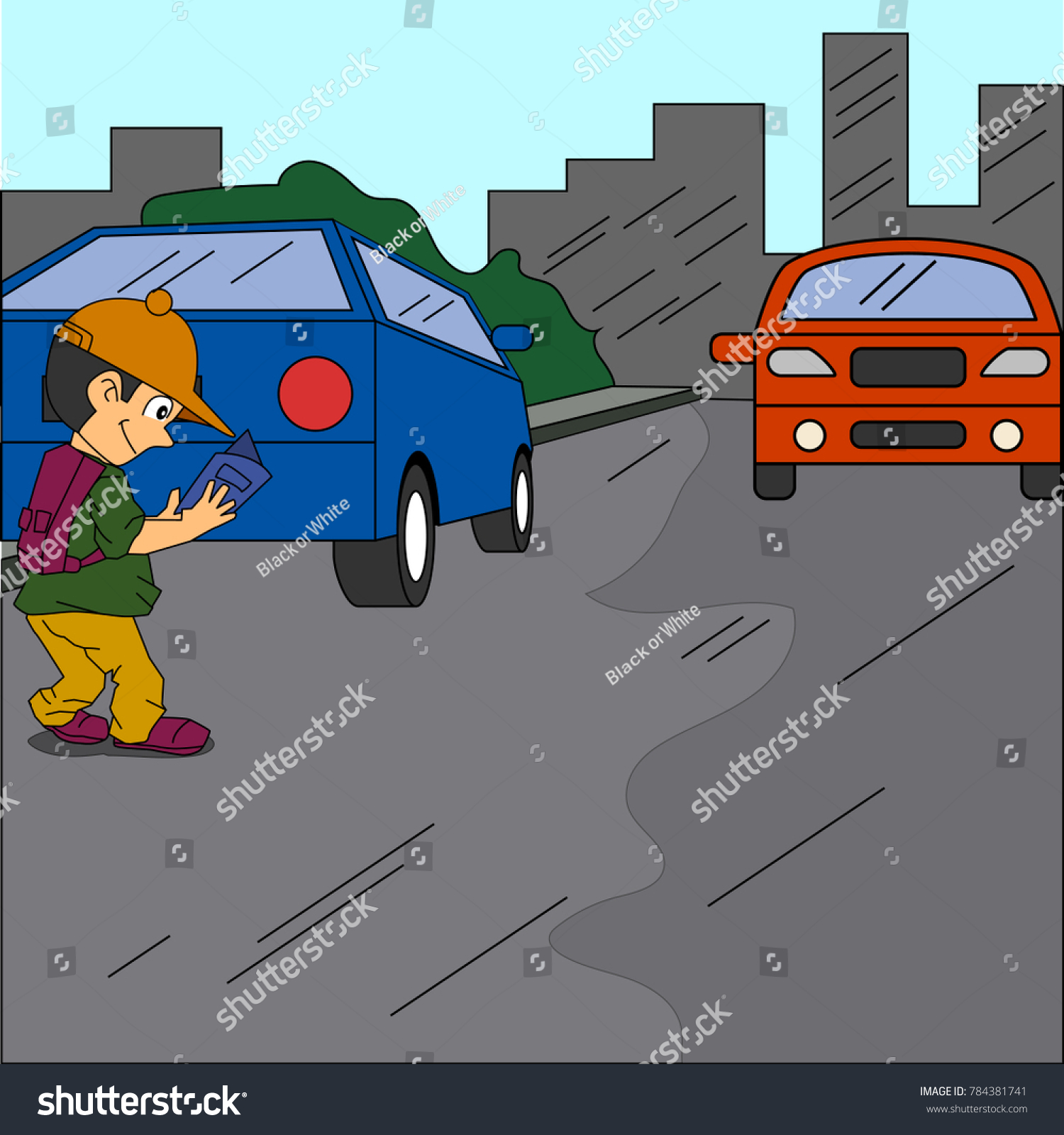 Road Safety Children Illustration Stock Vector (Royalty Free) 784381741 ...