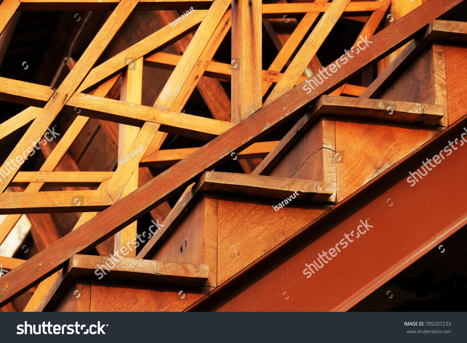 Stair Wood Background Stock Photo 785207233 | Shutterstock