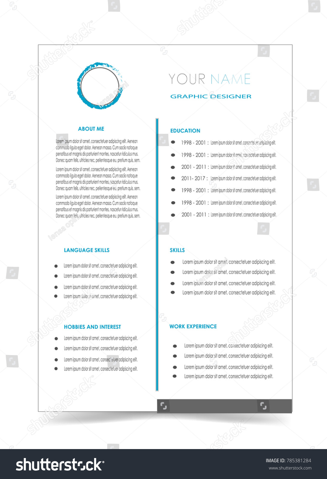 Cv Resume Template Illustration Vector Stock Vector Royalty Free 785381284 Shutterstock Cv Resume Template Illustration Vector Stock Vector Royalty Free 785381284 Shutterstock