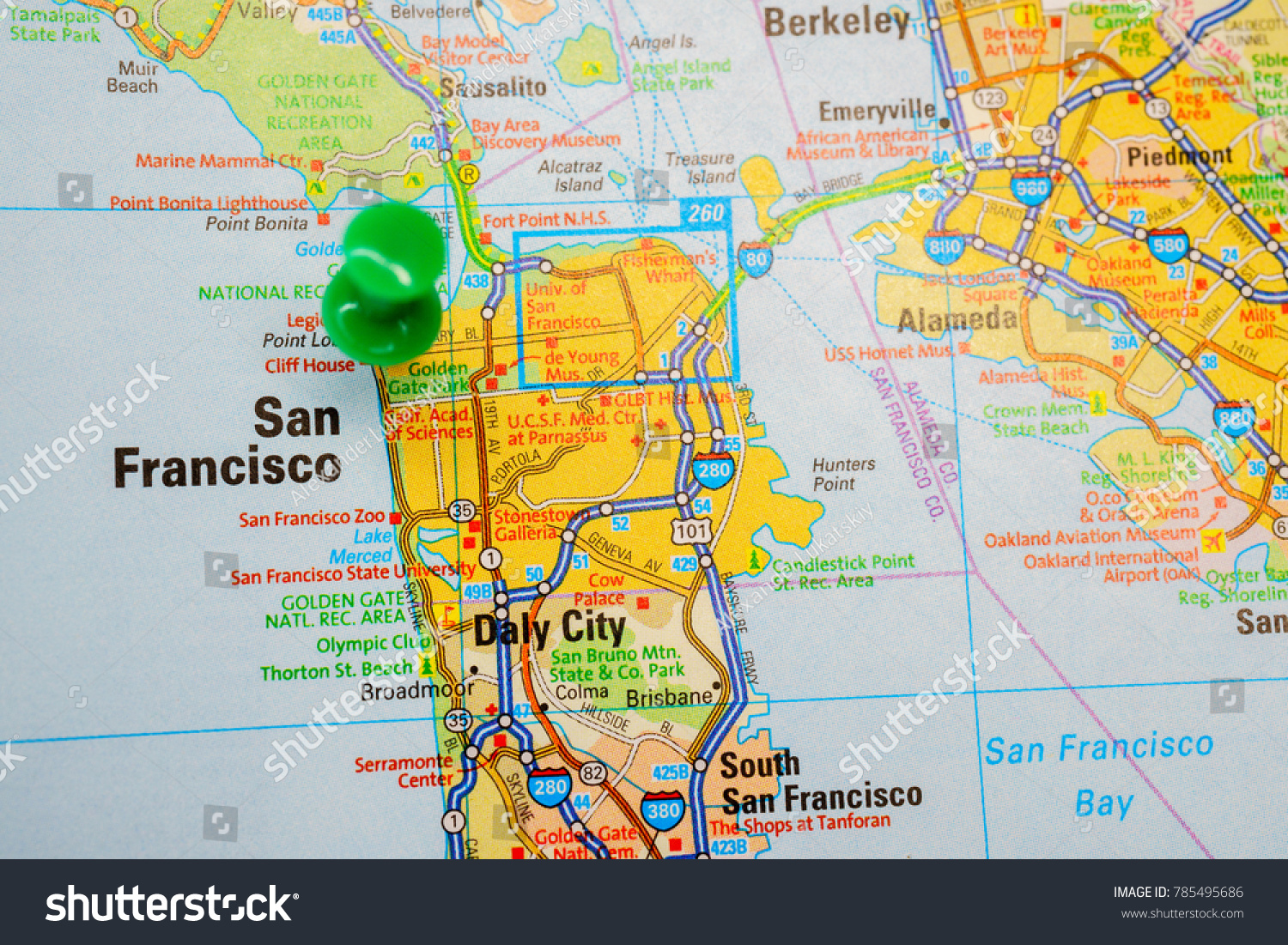 San Francisco Usa Map Stock Photo 785495686 Shutterstock Stock Photo San Francisco Usa Map 785495686