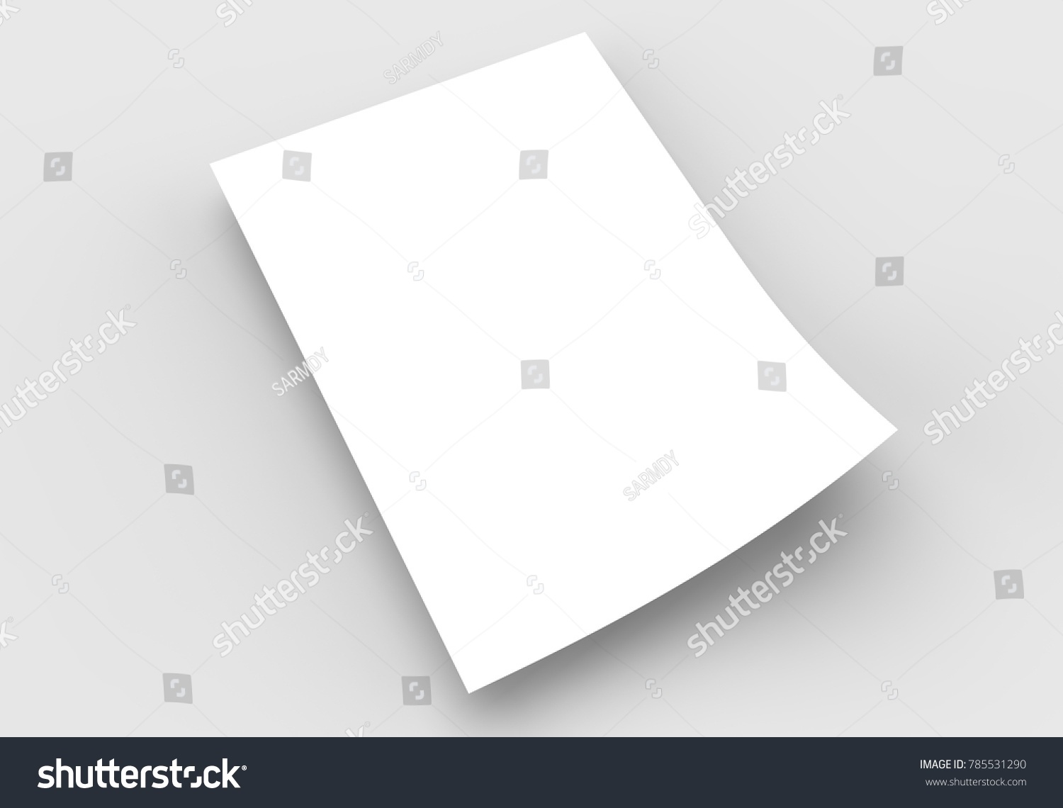 A4 Format Empty Paper Note Template Stock Illustration 785531290 ...