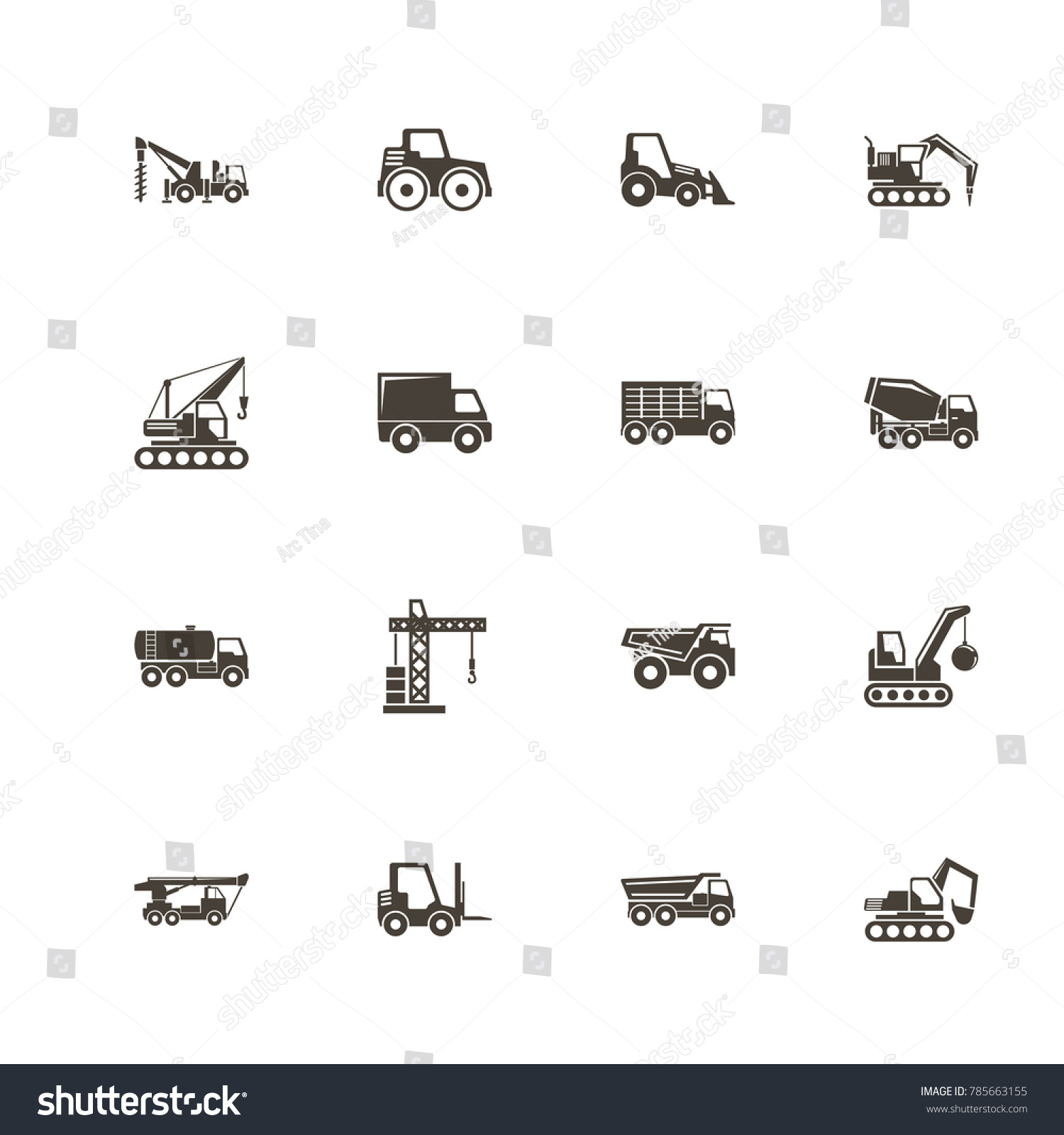 construction vehicle icons