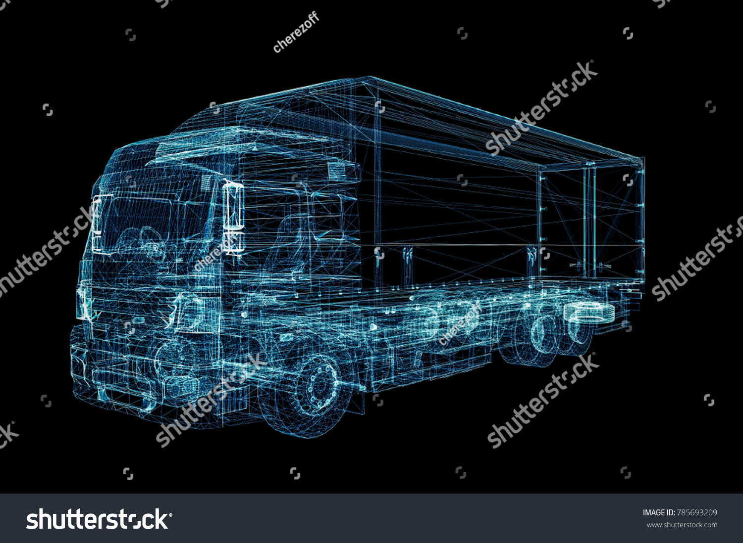 Digital Truck Concept Digital Technology Delivery Stock Illustration ...