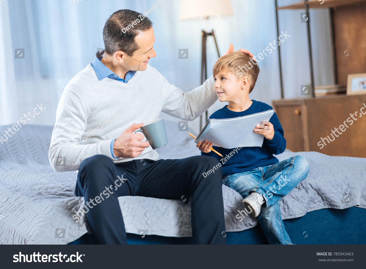 Great Job Loving Young Father Patting Stock Photo 785943463 | Shutterstock