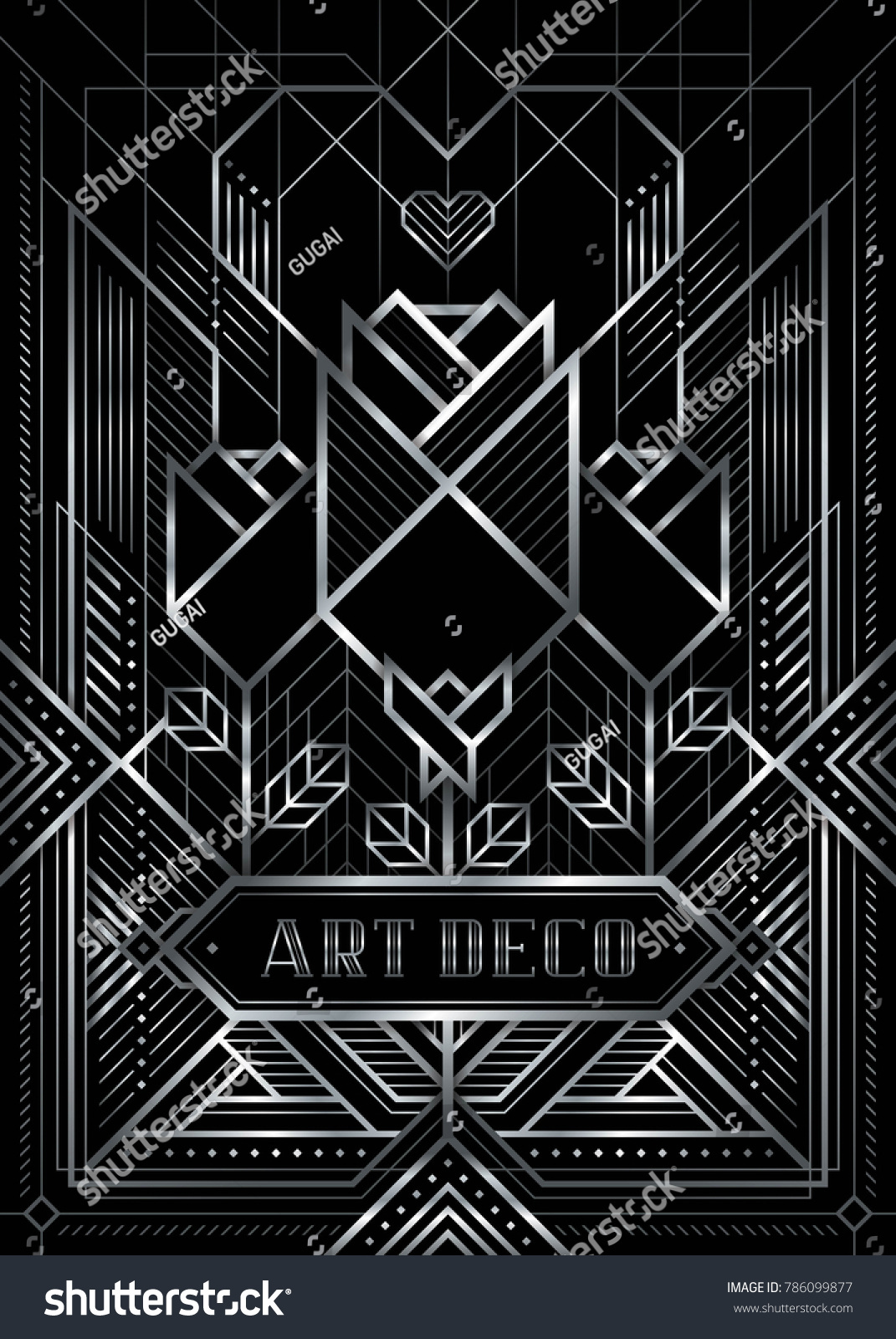 Great Gatsby Deco Style Vector Silver Stock Vector (Royalty Free ...