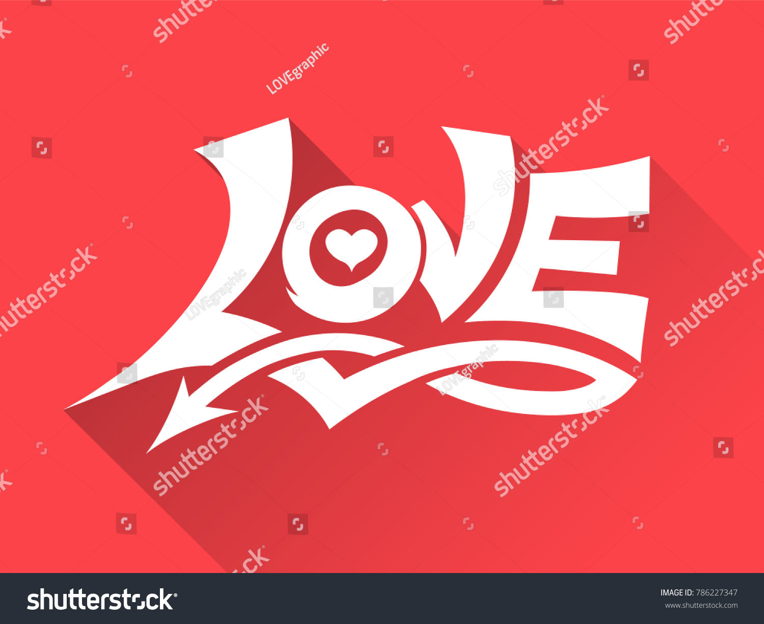 Love Graffiti Style Arrow Vector Illustration Stock Vector (Royalty ...