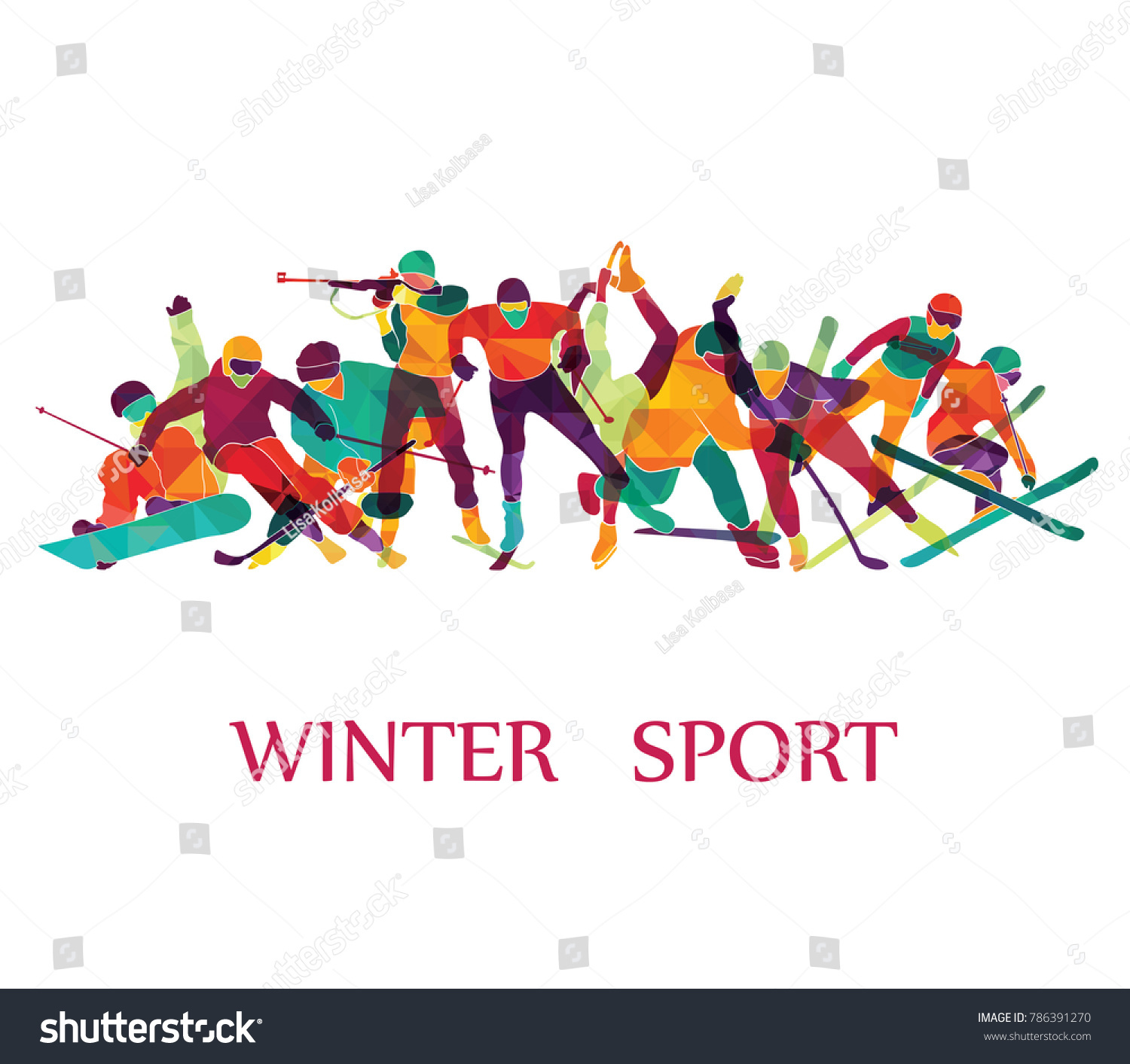 Color Sport Background Winter Olympic Games Stock Vector (Royalty Free ...