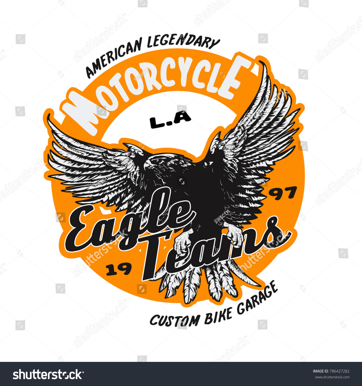 Vector Racing Illustration Eagle Sketch Stock Vector (Royalty Free ...