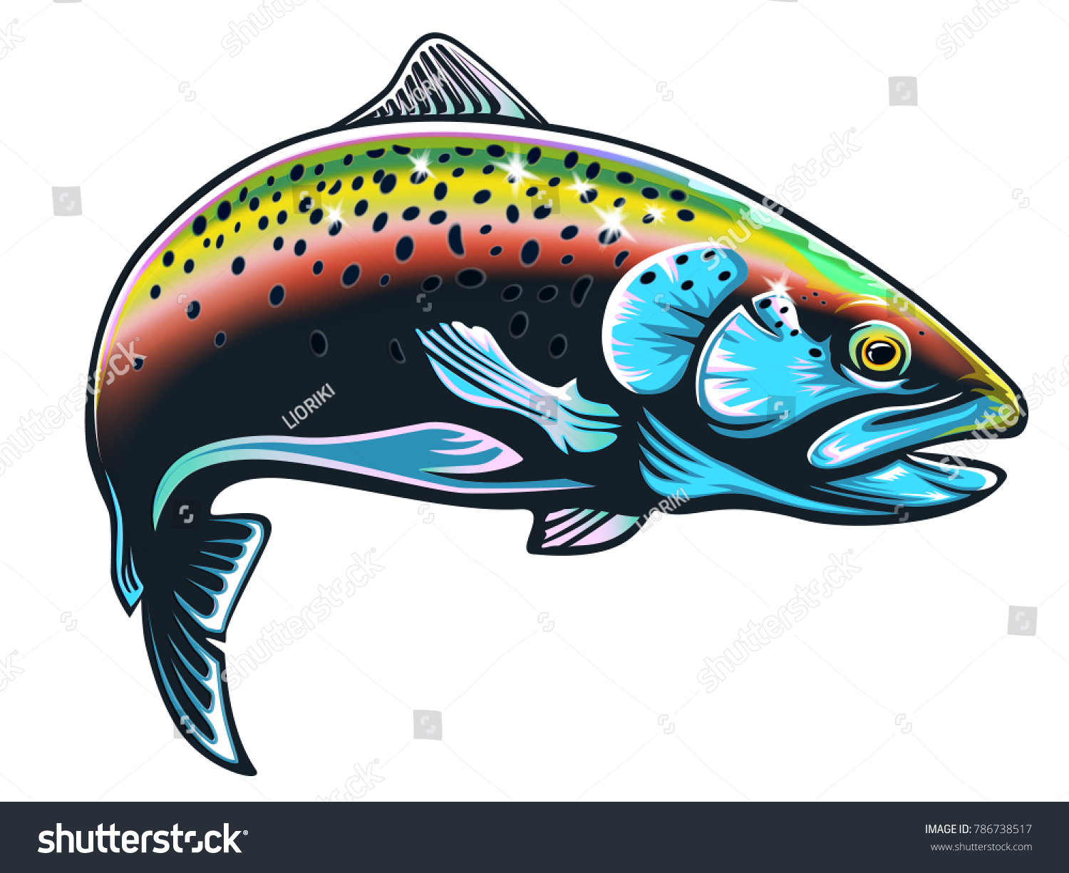 rainbow trout jumping out water