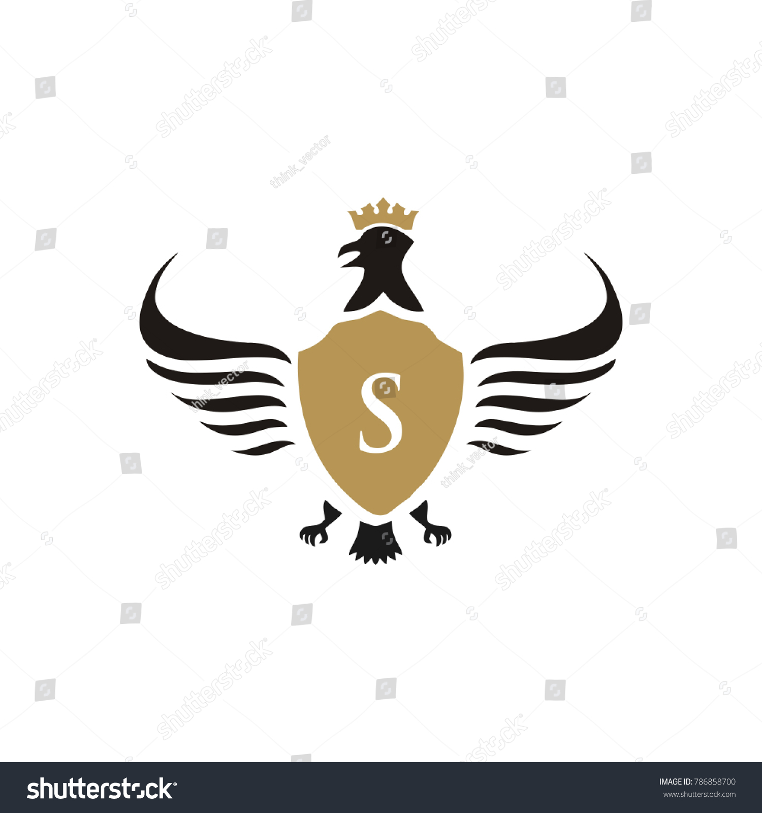 S Letter Heraldic Logo Vector Illustration Stock Vector (Royalty Free ...