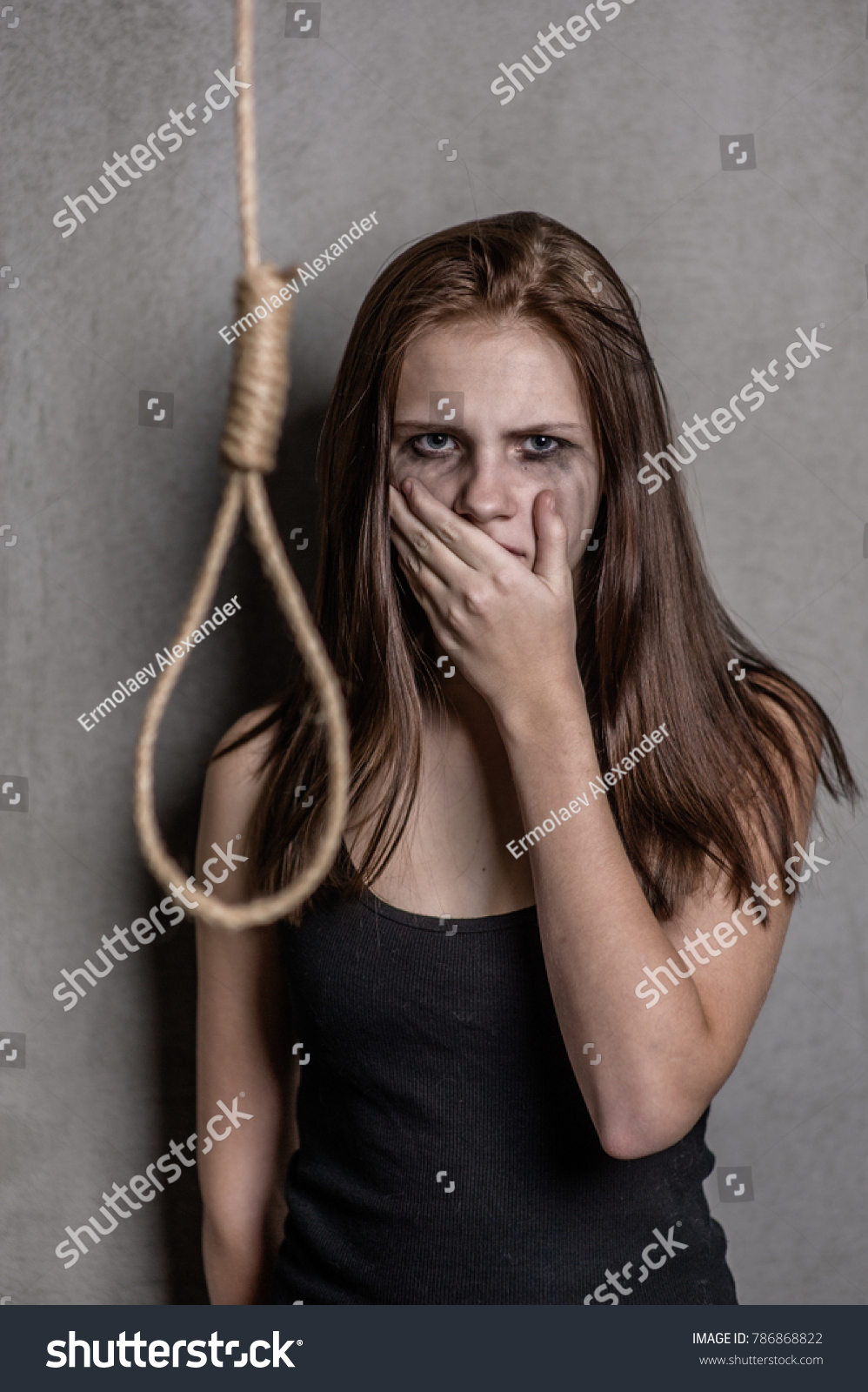 Frightened Girl Near Gallows Stock Photo 786868822 | Shutterstock