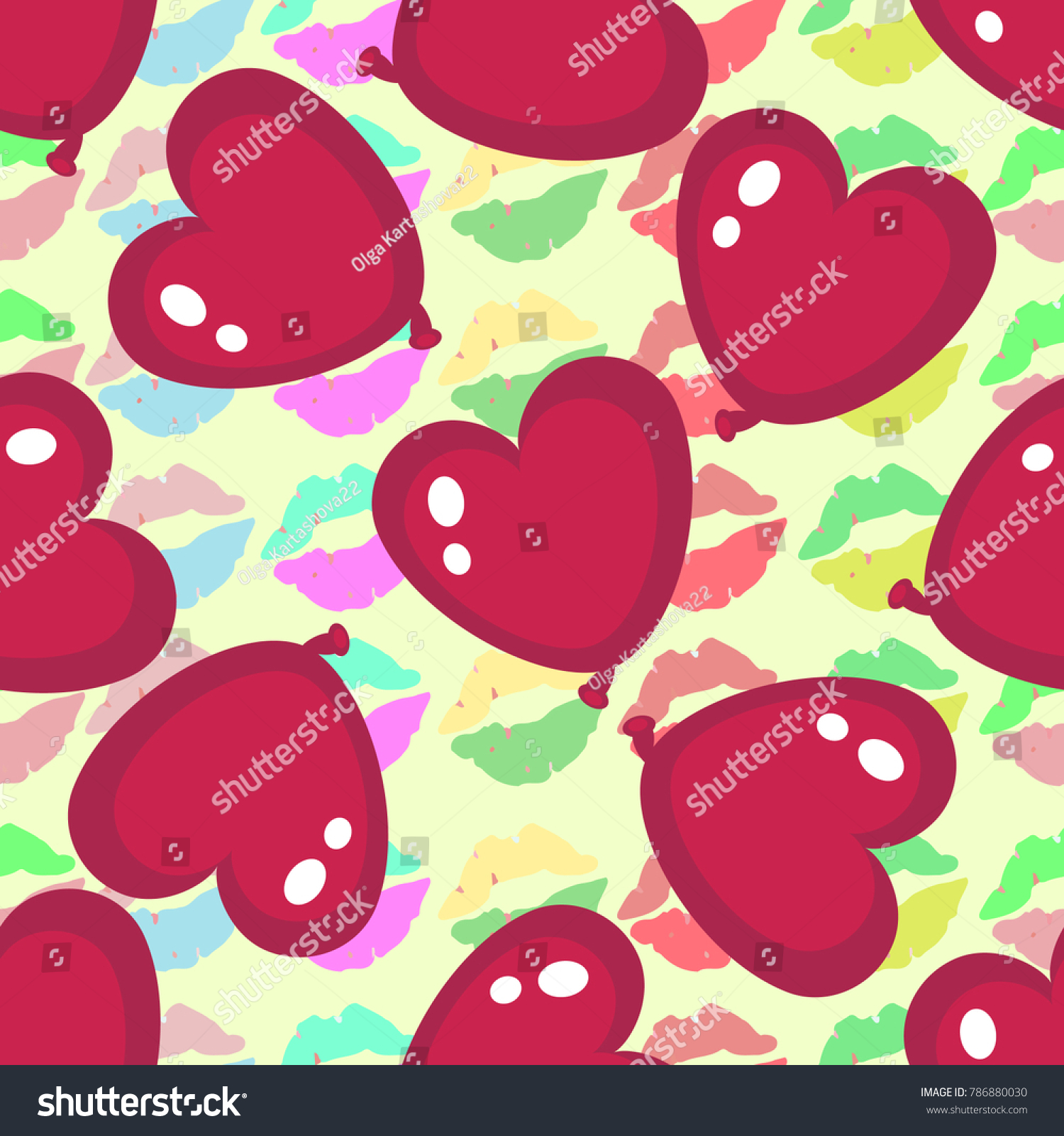 Pink Heart Seamless Pattern Background Vector Stock Vector Royalty Free 786880030 Shutterstock 0655