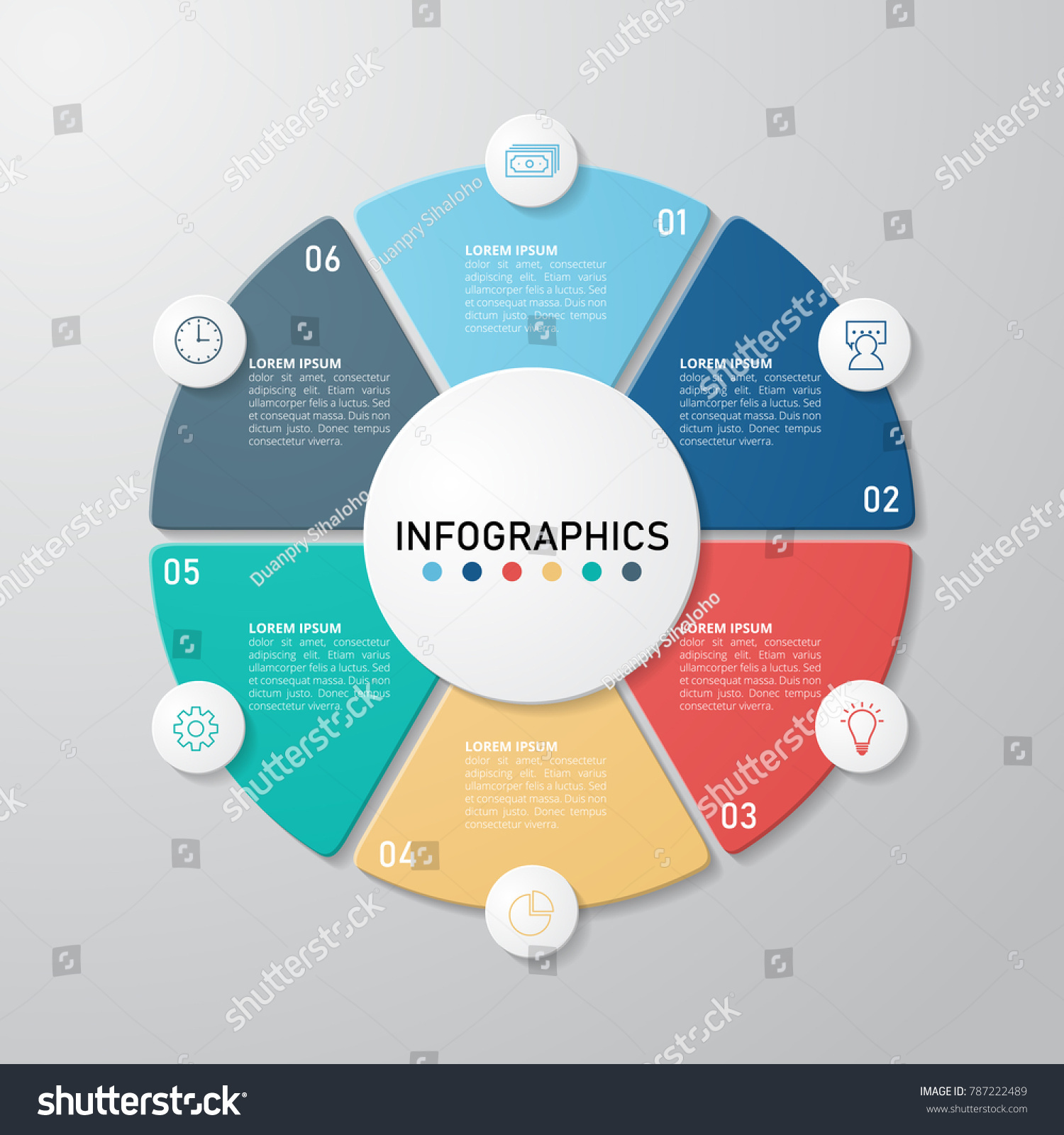 Infographics Template Business Education Web Design Stock Vector ...