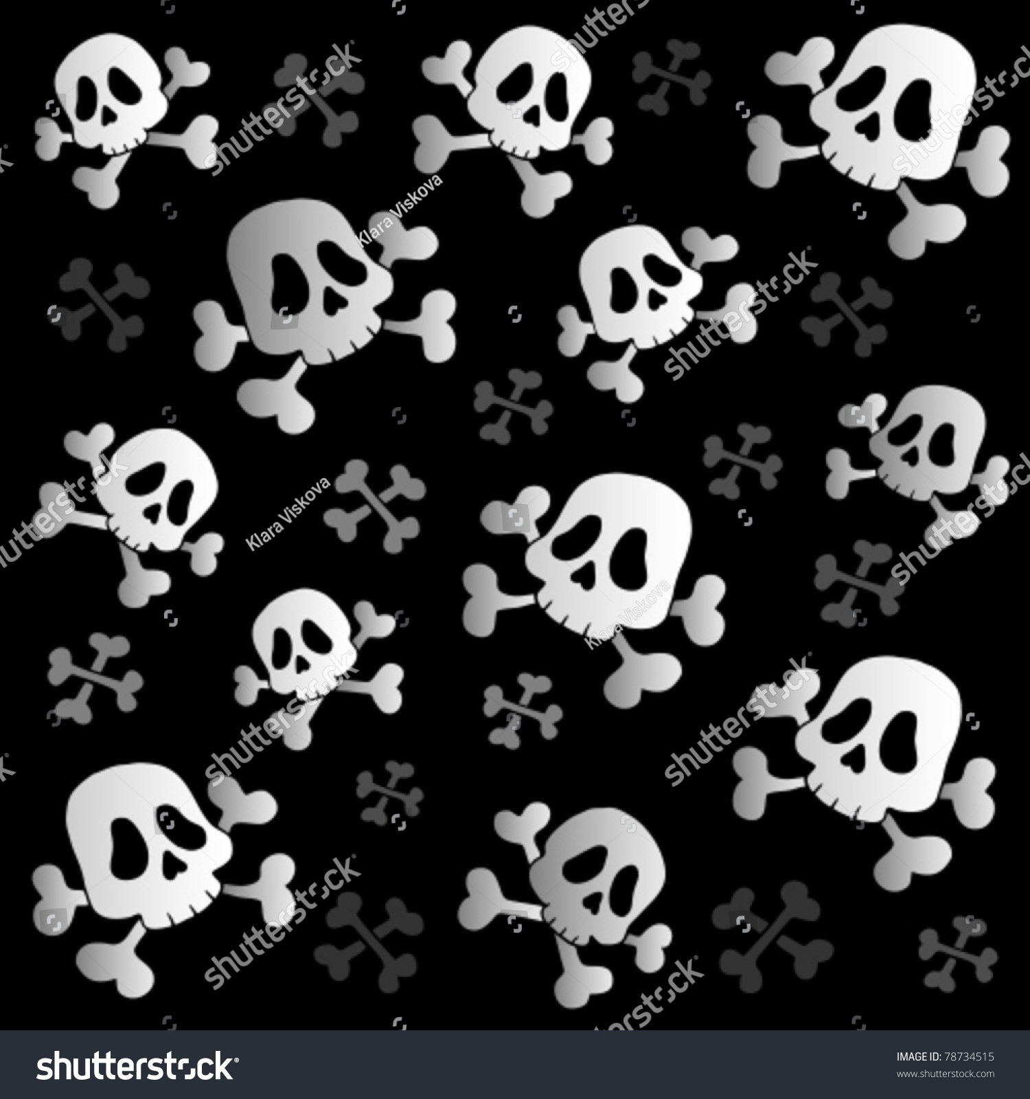 Pirate Skulls Bones Vector Illustration Stock Vector (Royalty Free ...