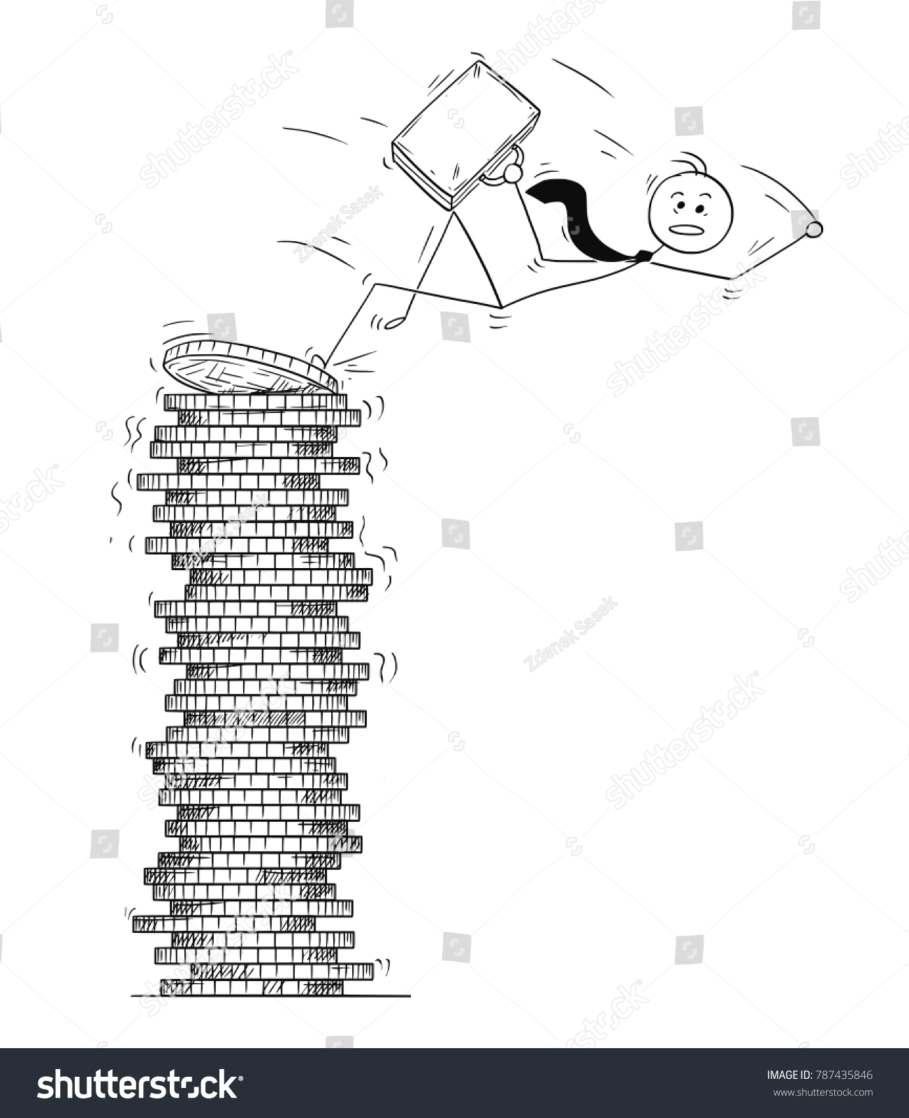 Cartoon Stick Man Drawing Conceptual Illustration Stock Vector (Royalty ...