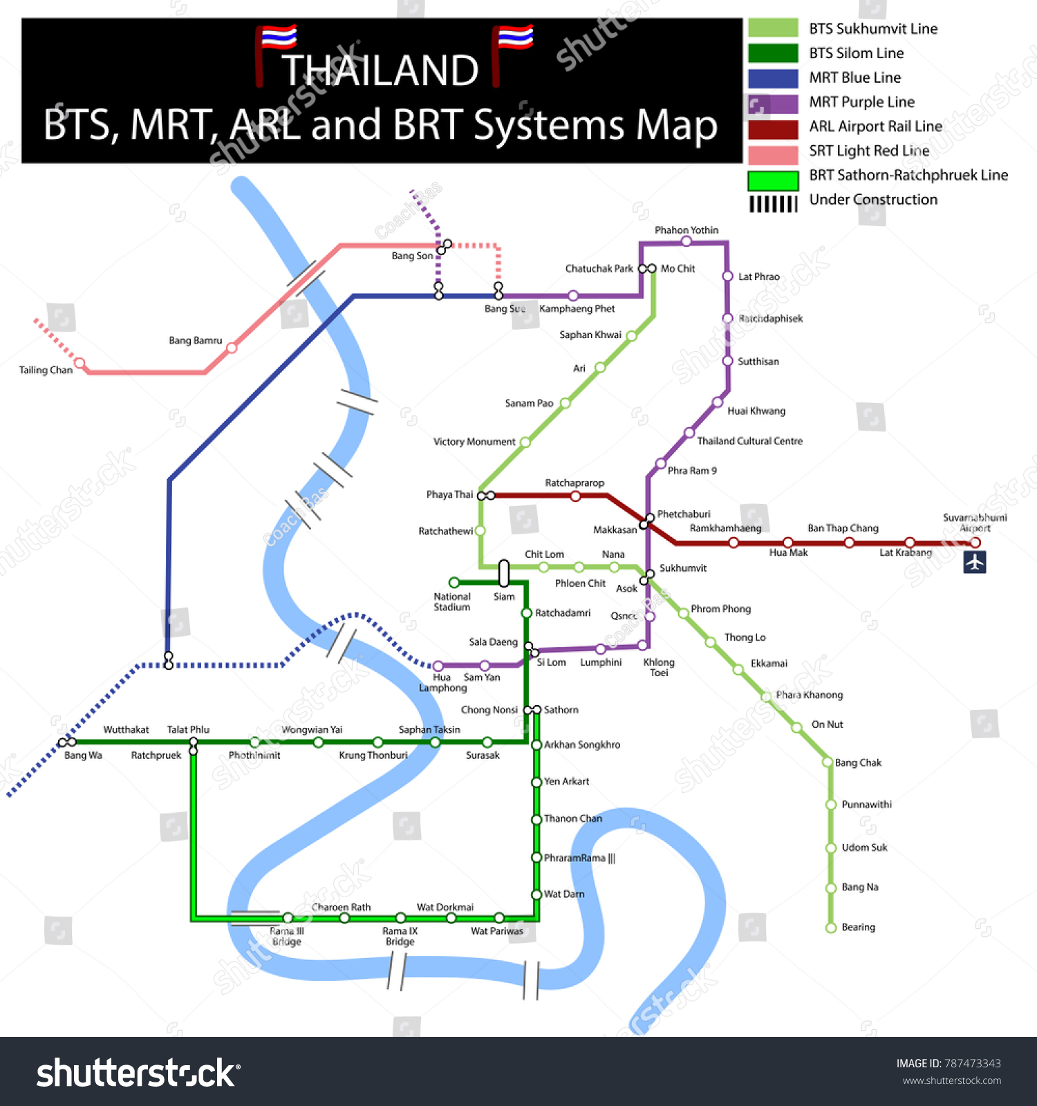 Бангкок карта bts