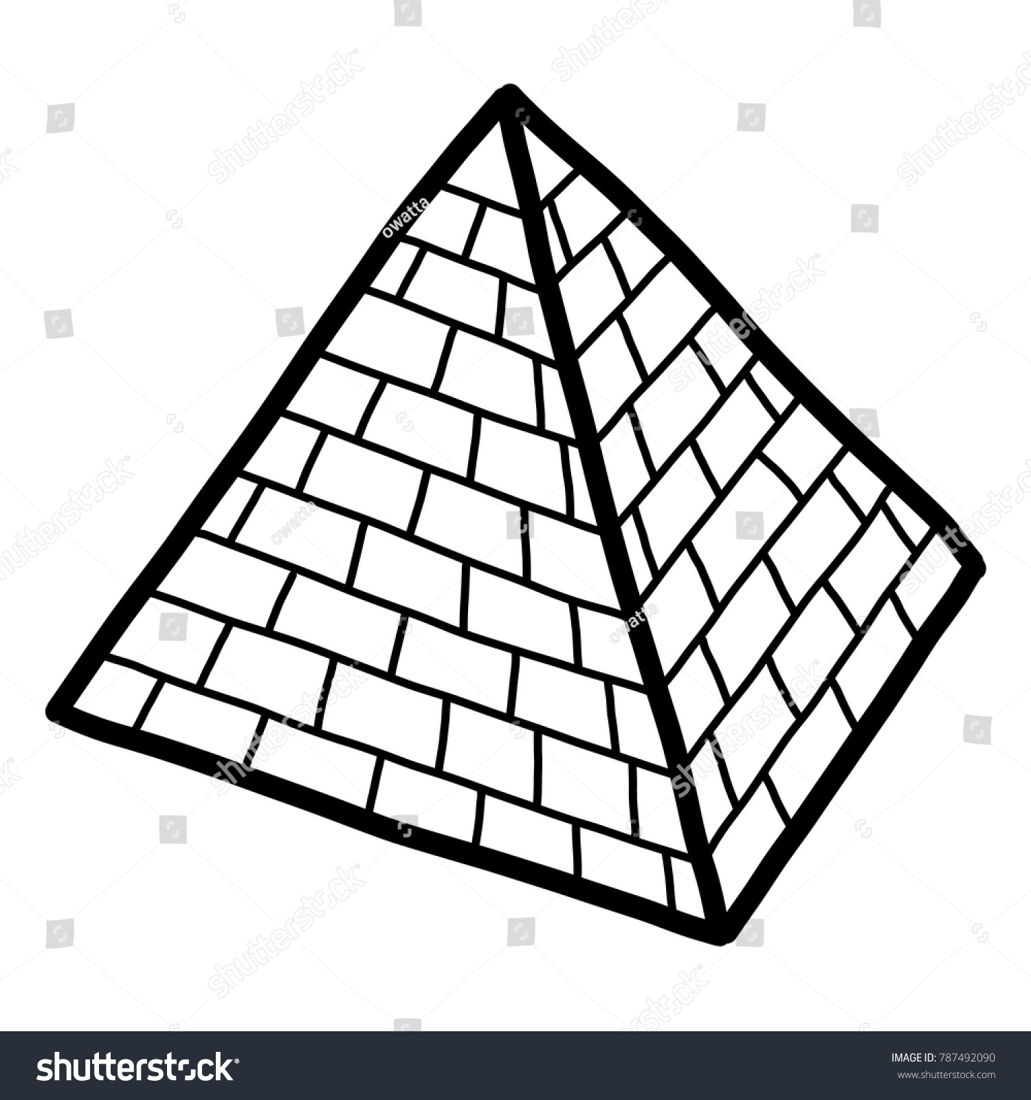 Предметы в форме пирамиды вектор