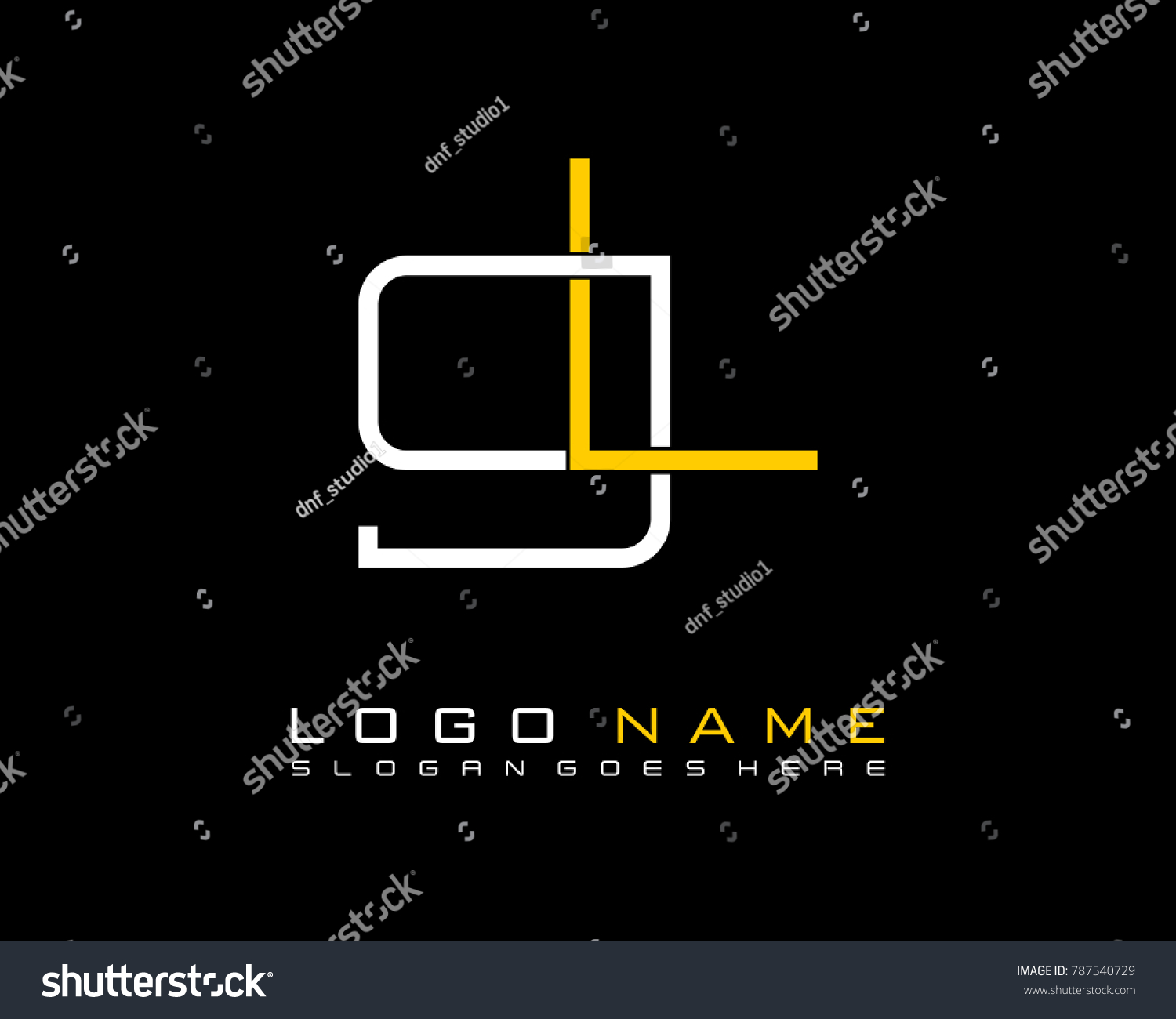 Initial G L Minimalist Logo Template Stock Vector (Royalty Free ...