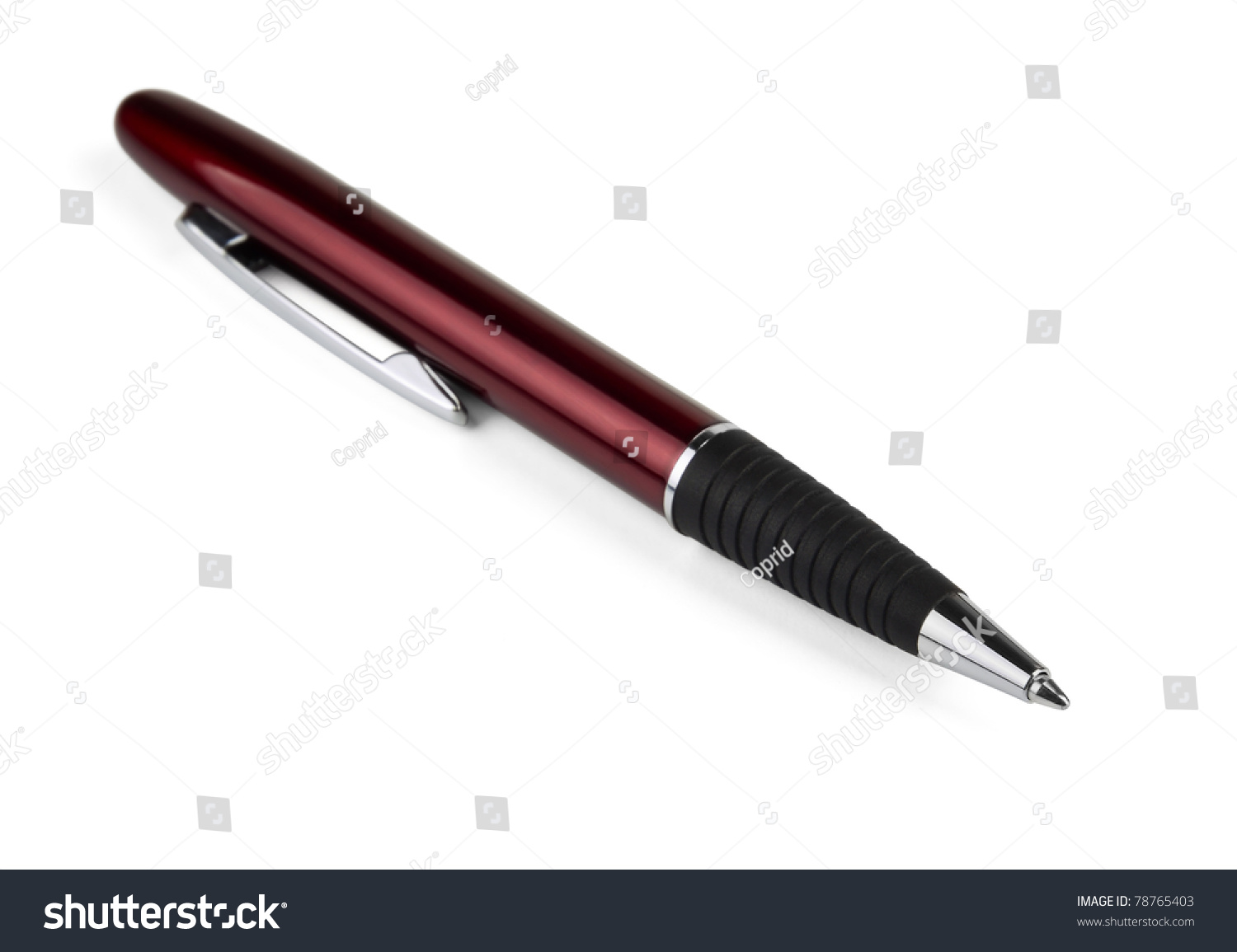 Classic Ballpoint Writing Pen Isolated On Stock Photo 78765403 ...