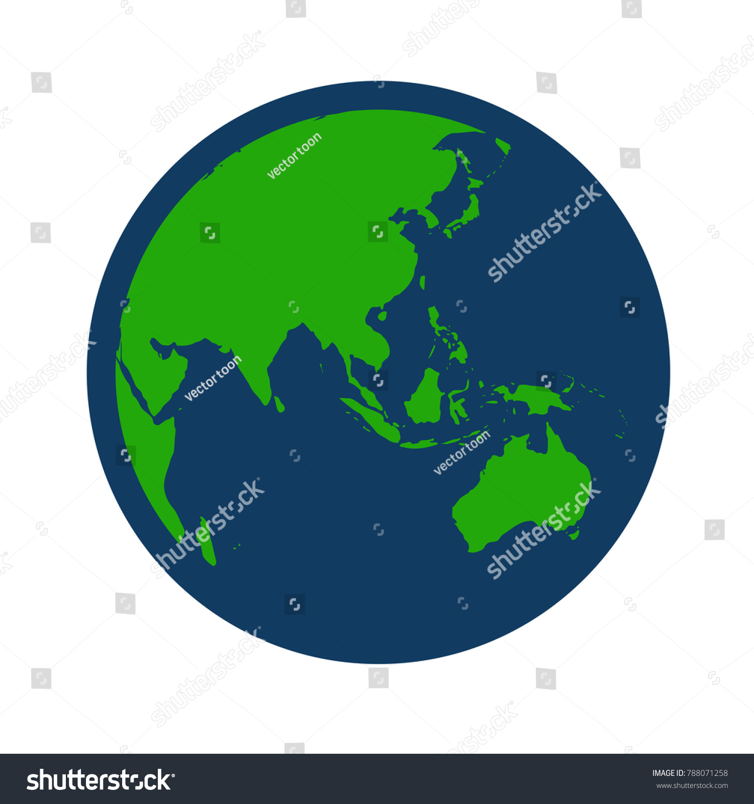 Global Earth Vector Map Stock Vector - Stock Vector Global Earth Vector Map 788071258