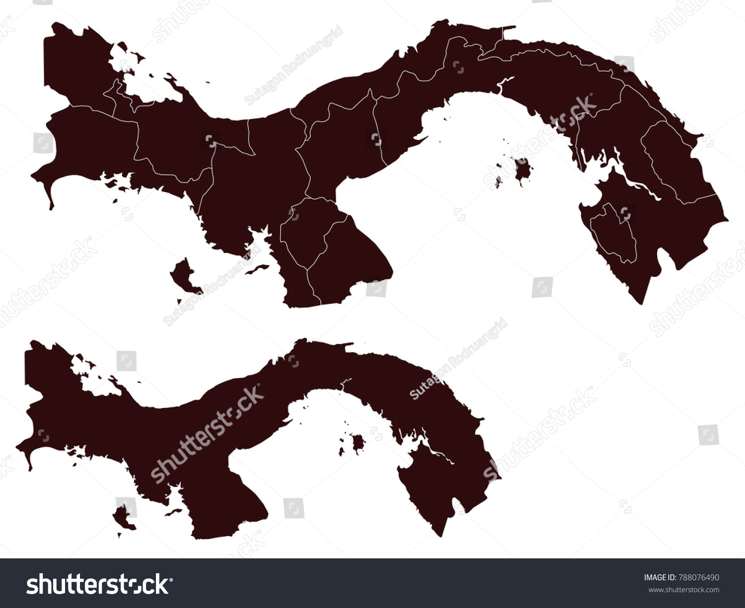 Couple Set Mapblack Map Panama Vector เวกเตอร์สต็อก ปลอดค่าลิขสิทธิ์ 788076490 Shutterstock 4976