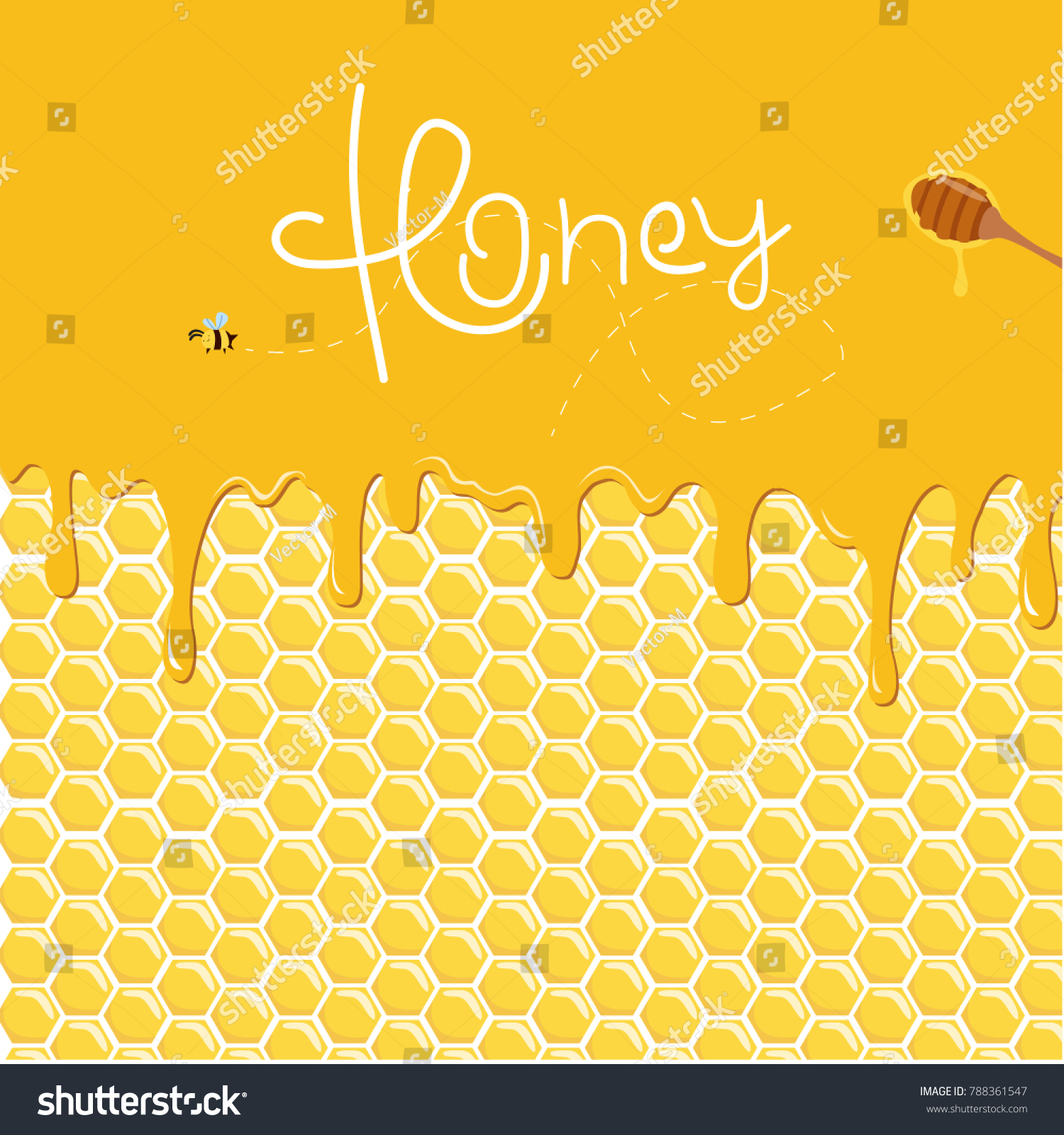 Honey Splash Dripping Sweet Drops Bee Stock Vector (Royalty Free ...