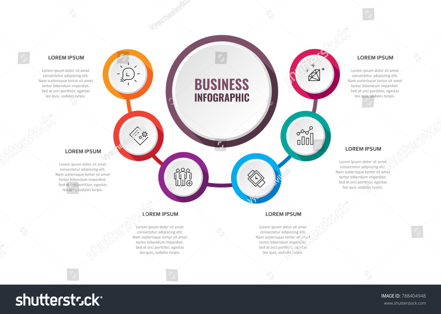 Business Data Visualization Process Chart Abstract Stock Vector ...