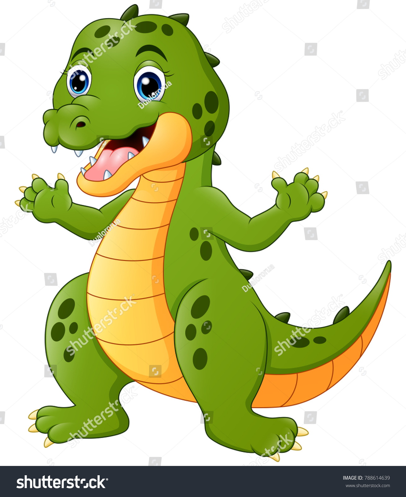 Happy Crocodile Cartoon Stock Vector (Royalty Free) 788614639 ...