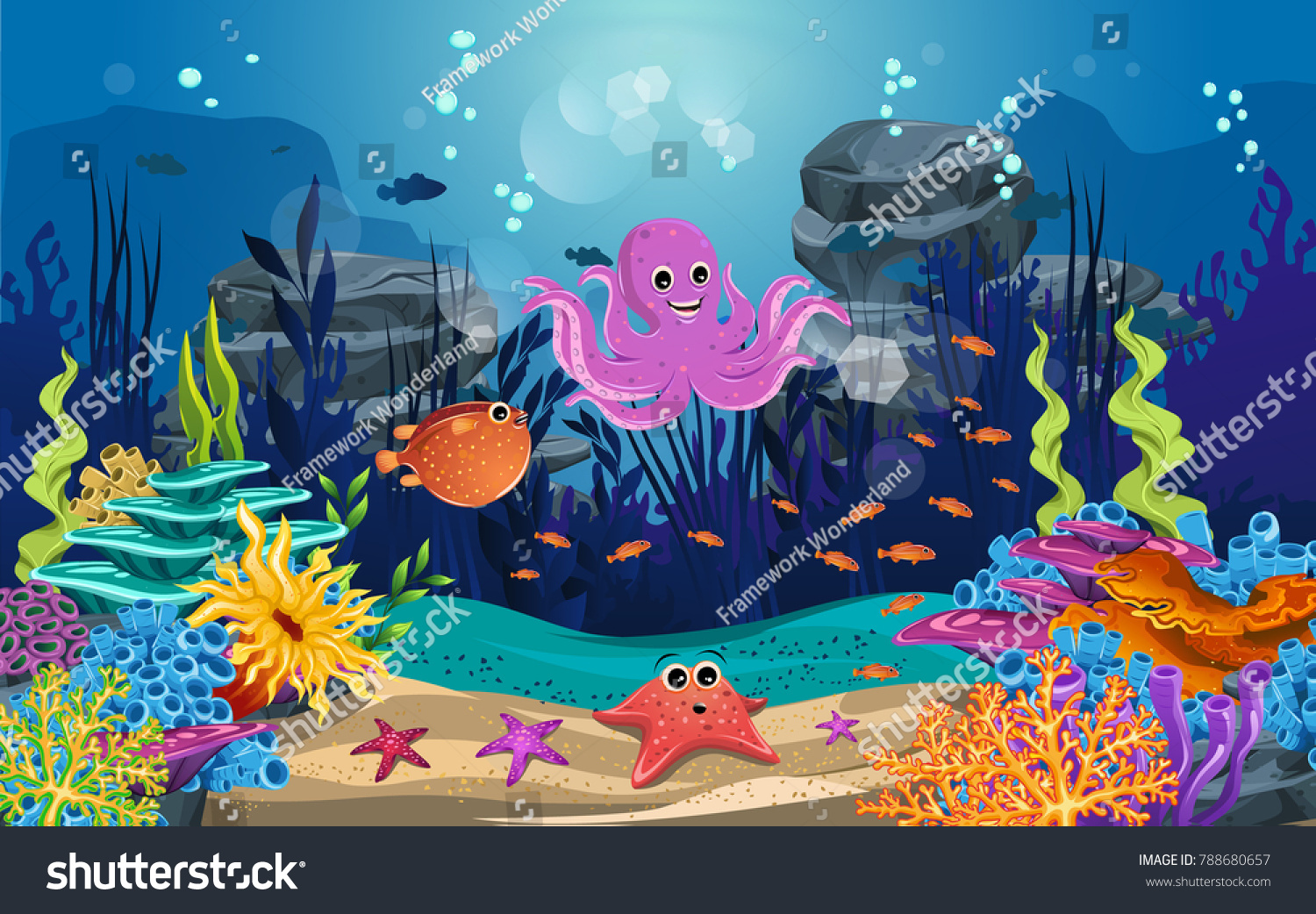 Marine Habitats Beauty Coral Reefs There Stock Vector (Royalty Free ...