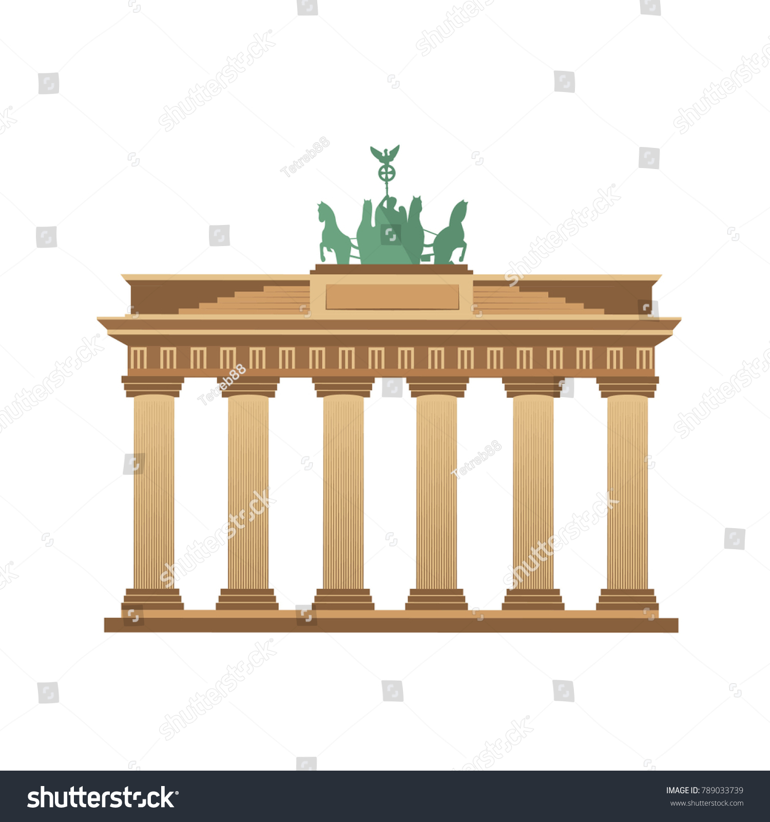 Бранденбургские ворота на прозрачном фоне