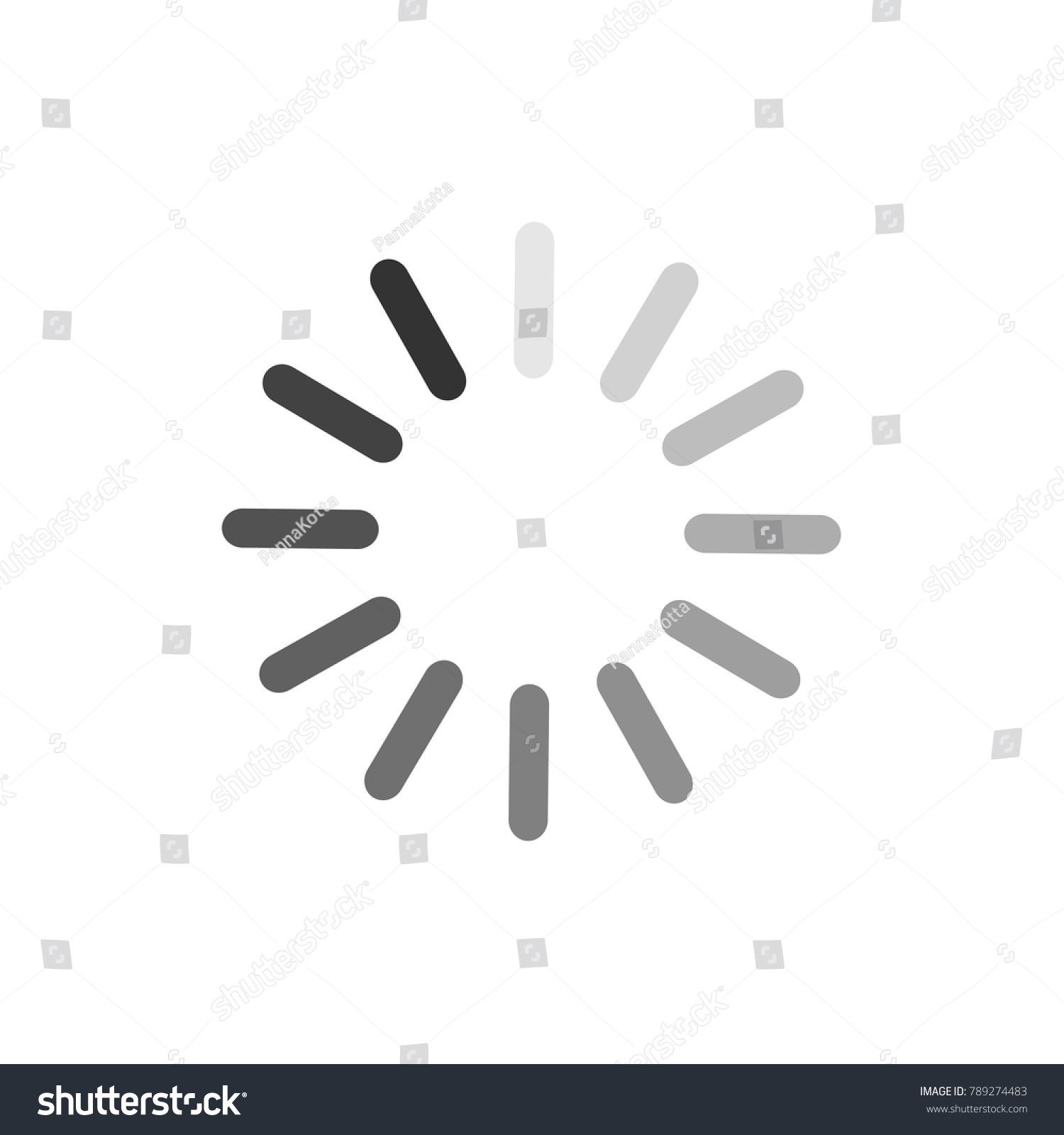 Loading Icon Vector Isolated On White Stock Vector (Royalty Free ...