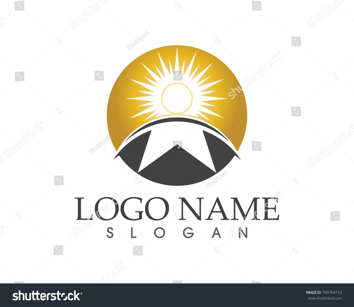 Sunlight Logo Design Template Stock Vector Royalty Free 789764713