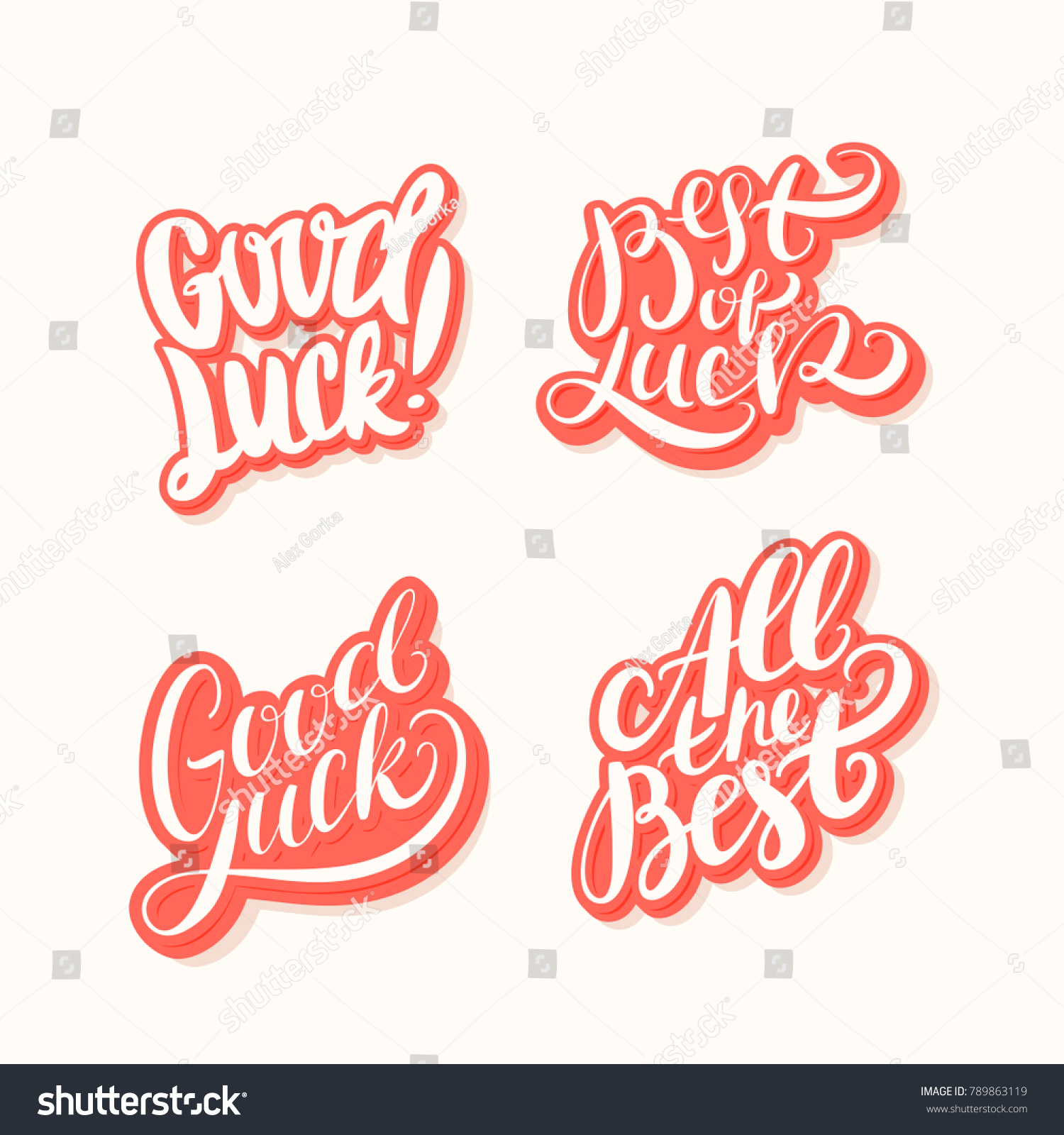 good-luck-all-best-best-luck-stock-vector-royalty-free-789863119