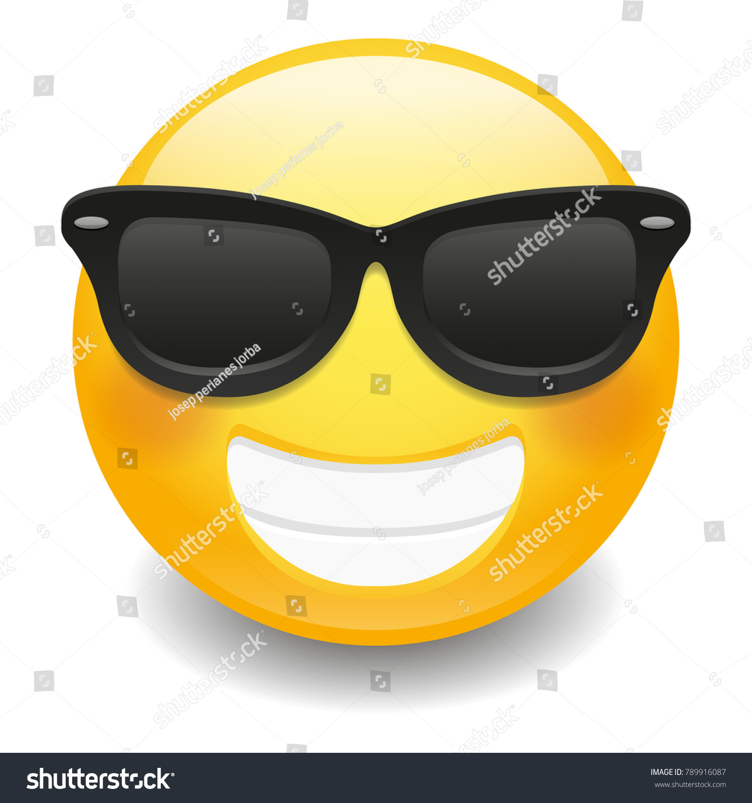 Emoji Laugh Happy Sunglasses Modern Smiley Stock Vector (Royalty Free ...