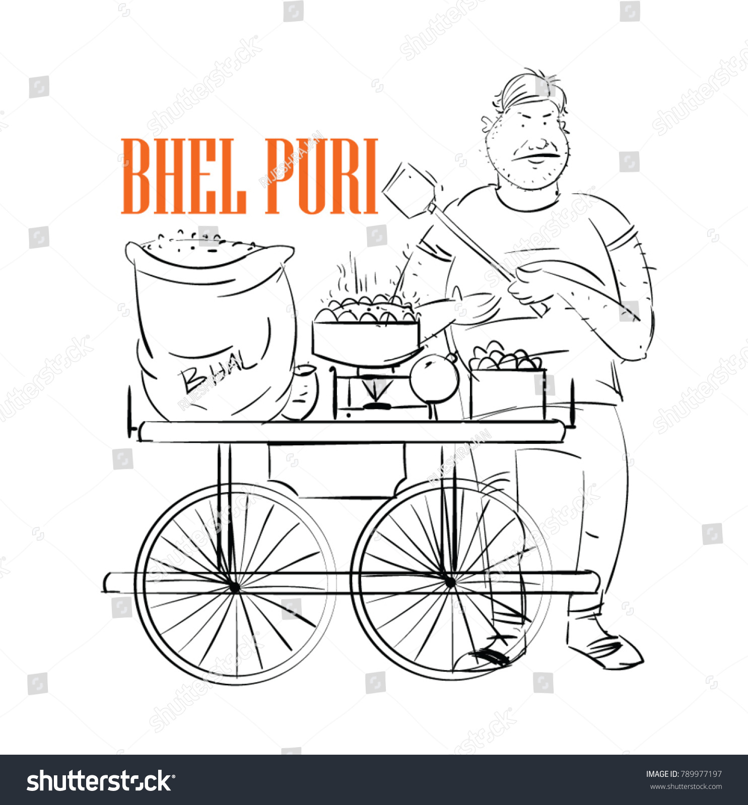 Mumbai Street Food Illustration Stock Vector (Royalty Free) 789977197
