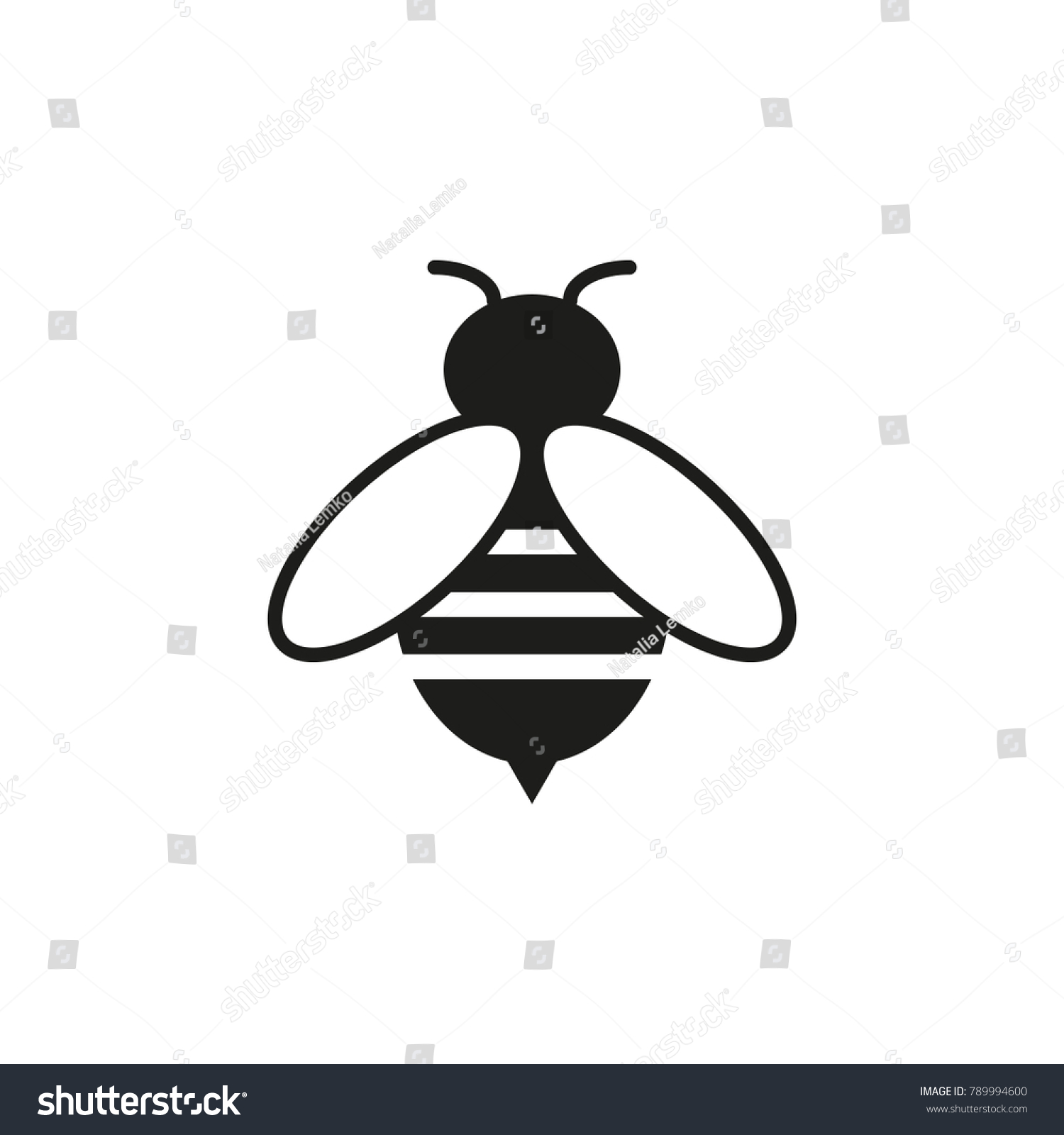 Bee Online Icon Stock Vector (Royalty Free) 789994600 | Shutterstock