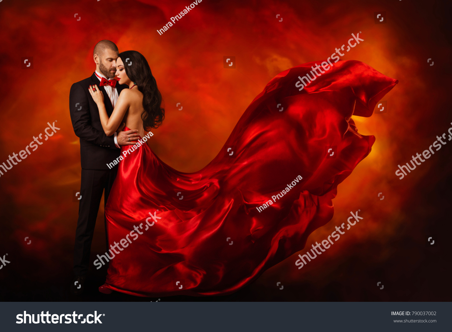 Elegant Couple Dancing Woman Red Dress Stock Photo 790037002 | Shutterstock