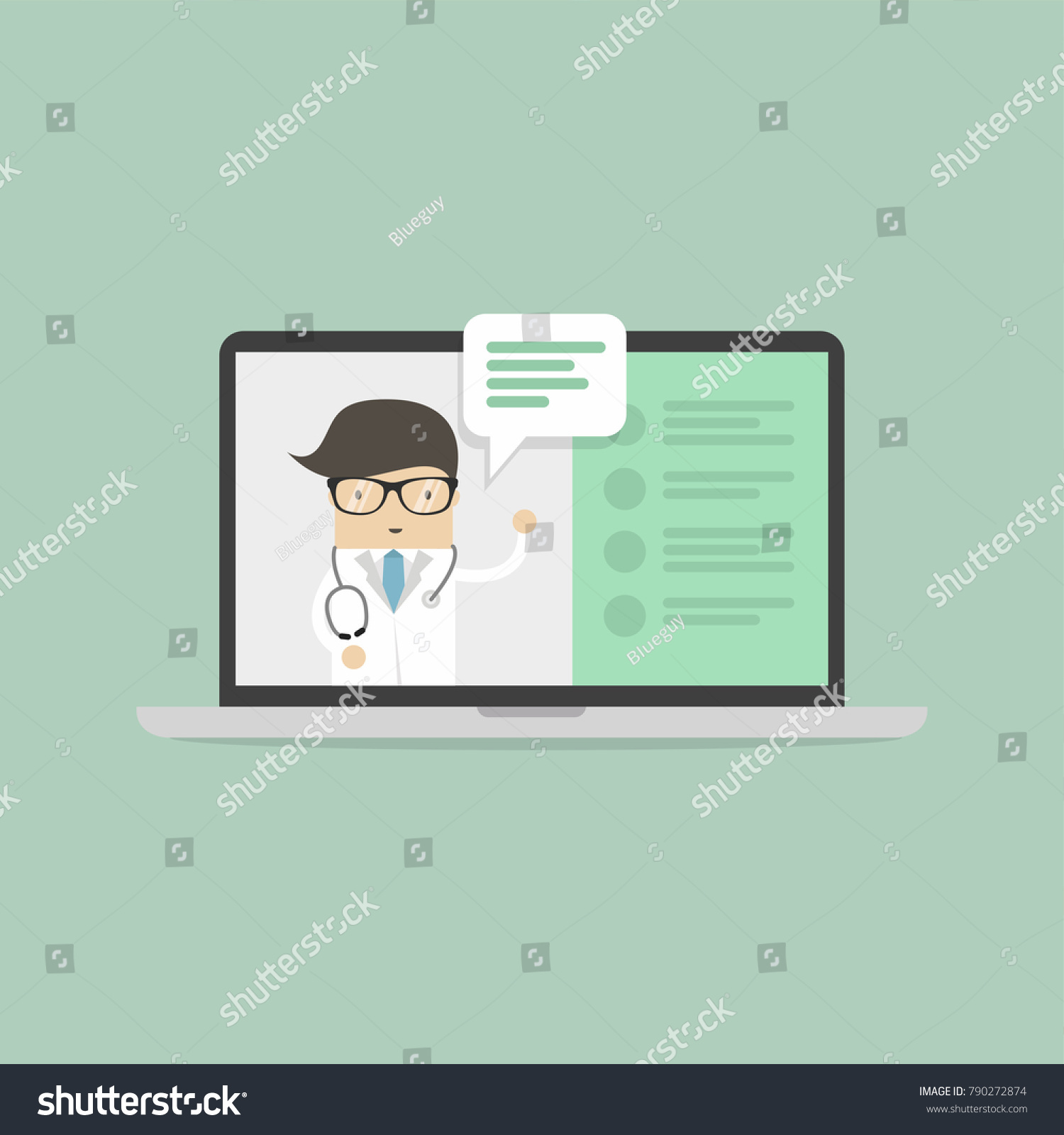 Doctor Medical Consultation Online Chat Doctor Stock Vector (Royalty ...
