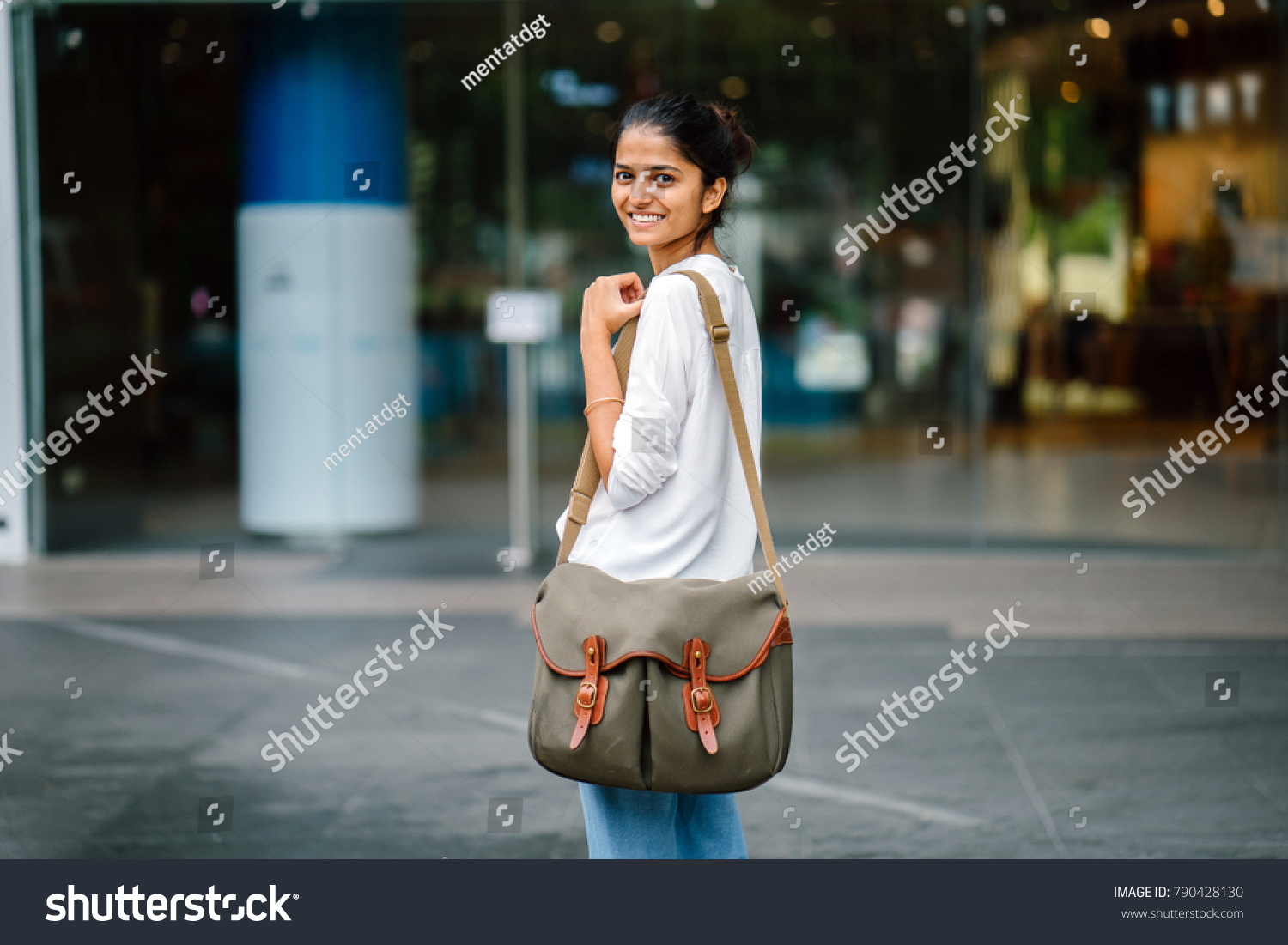 Portrait Smiling Young Asian Indian Woman Stock Photo 790428130 ...