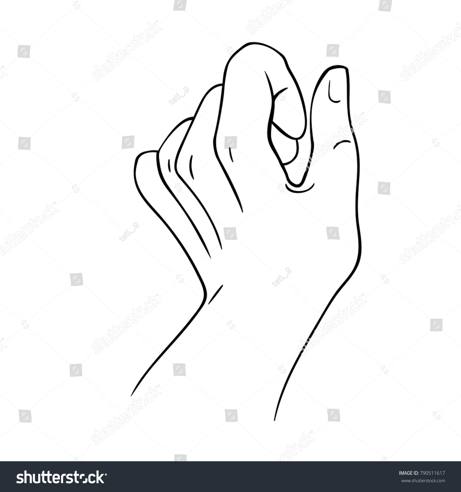 Hand Line Sketch Vector Illustration Stock Vector (Royalty Free ...