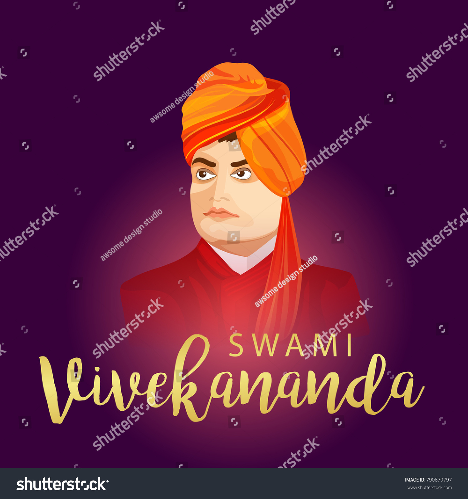 Illustration Celebrate Swami Vivekananda Jayanti Background Stock ...